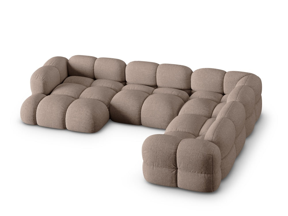 U-förmiger Ecksofa rechts LORETTO cappuccino