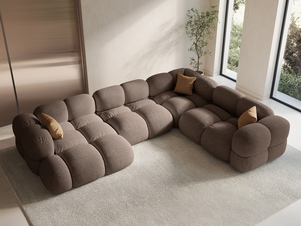 U-förmiger Ecksofa rechts LORETTO cappuccino