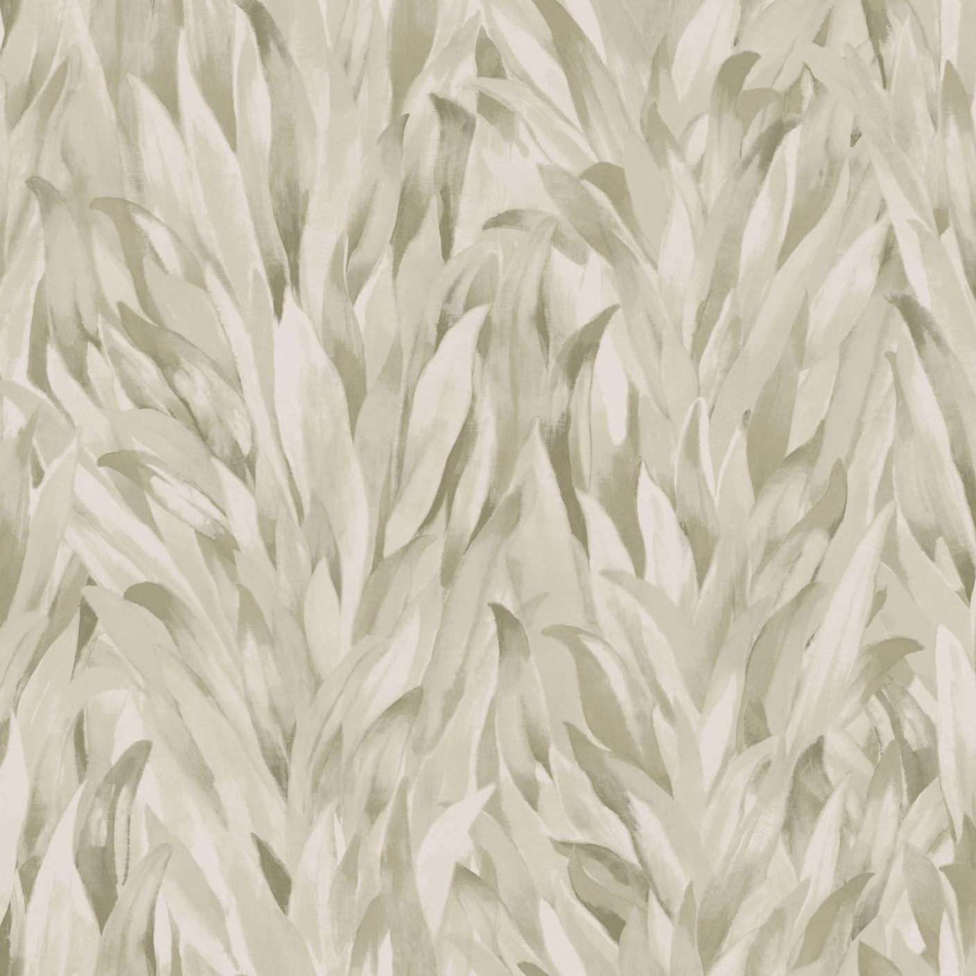 Textile wallpaper with a plant pattern NOLINE - VERT DE GRIS gray with green