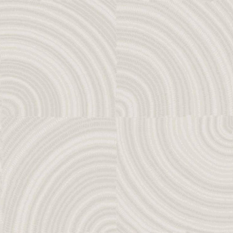 Textile wallpaper with geometric pattern ALENTOURS - IVORY ORANGE ivory