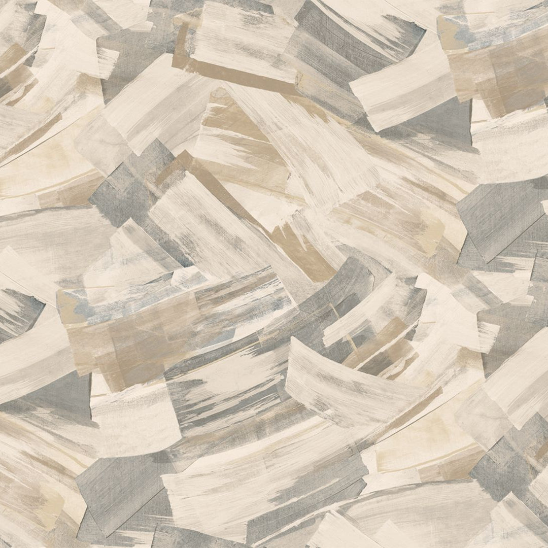 Non-woven wallpaper with abstract pattern IMPULSION - PLATINUM PEARL platinum pearl