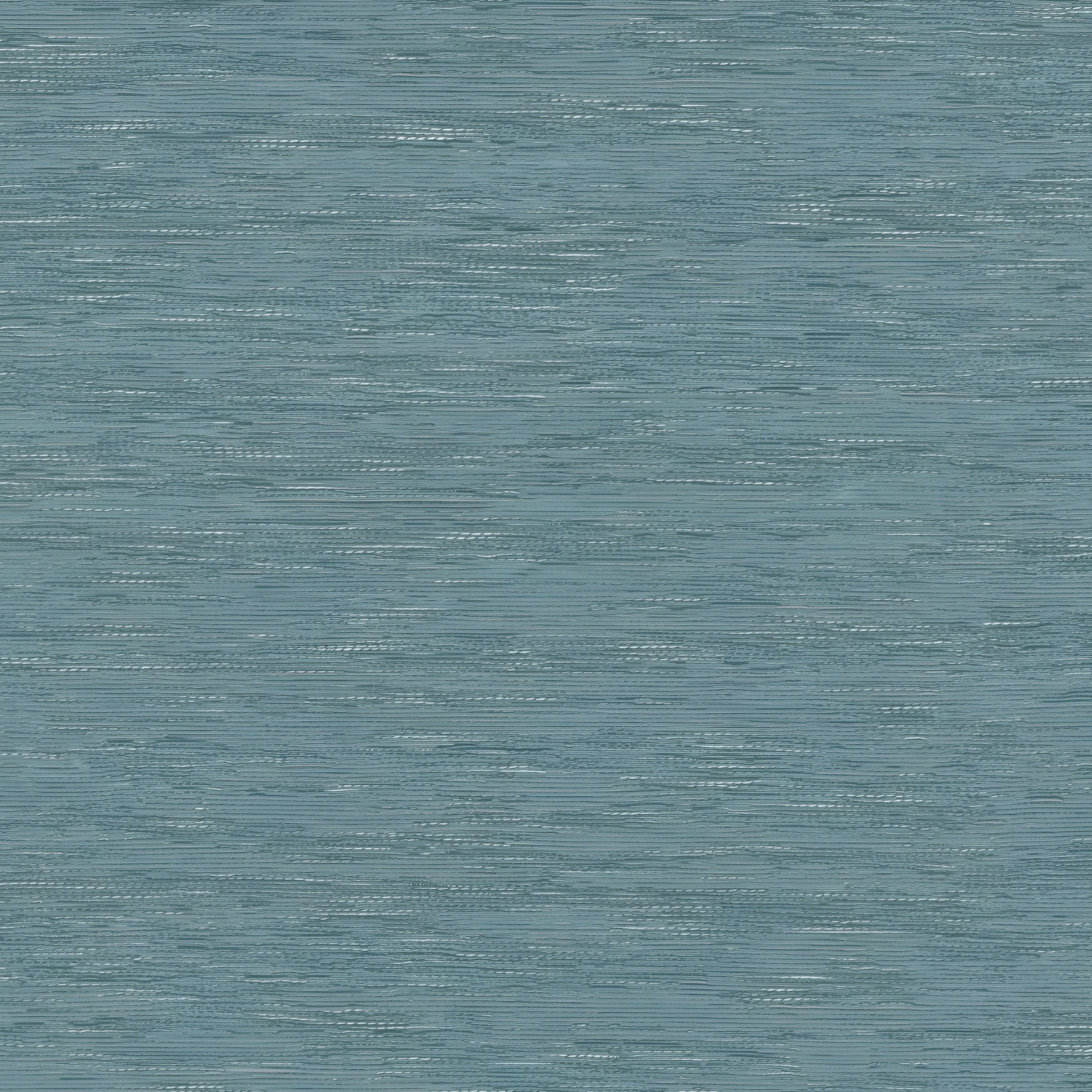 Textured wallpaper imitating jacquard fabric TATAMI - BLEU PERSAN Persian blue