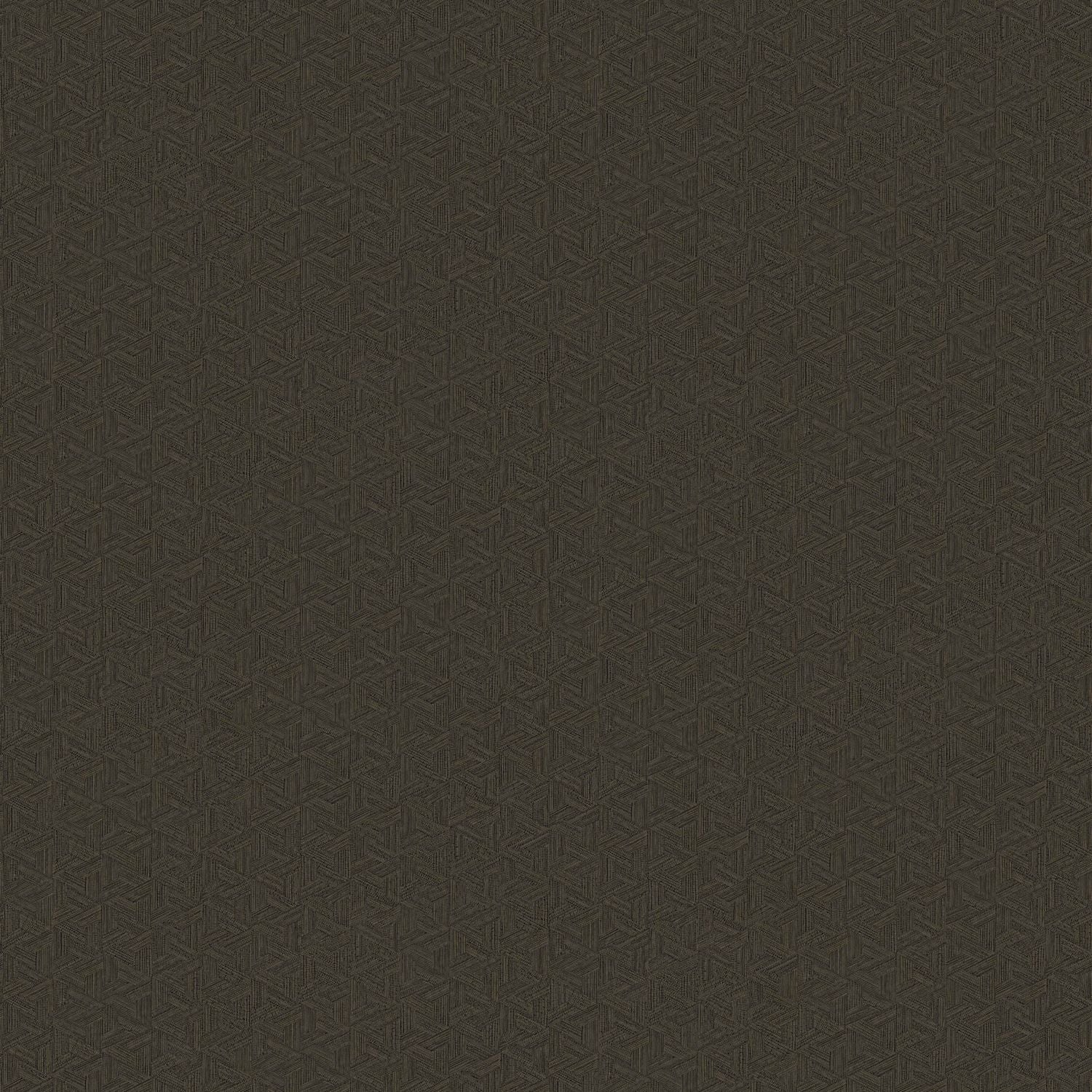 Geometric Structural Wallpaper Inspired by Banana Leaves LINDU - NOIR Black