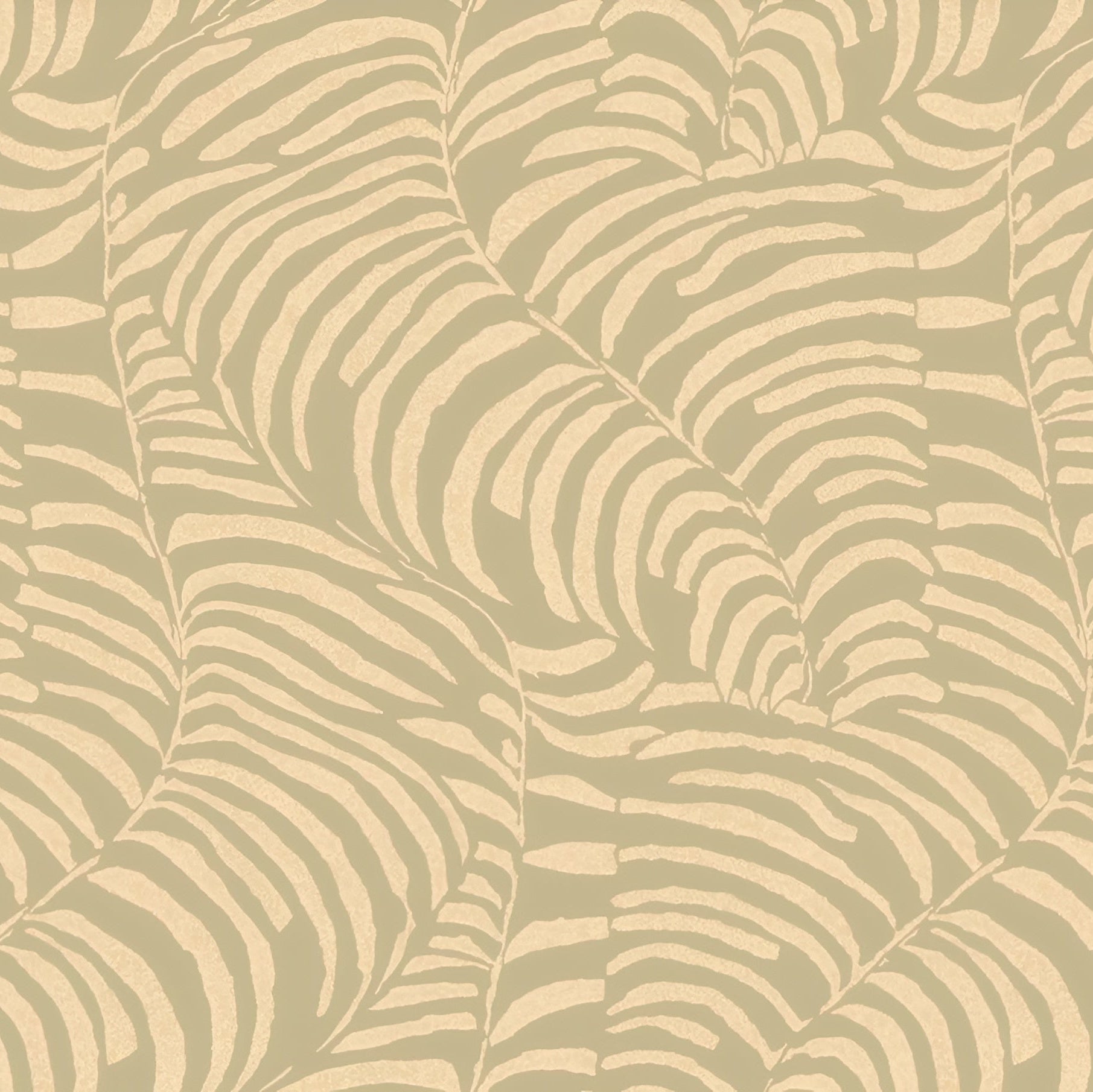 Non-woven wallpaper with a plant motif NOBILE - VERT CENDRÉ/NACRÉ gray-green with pearlescent