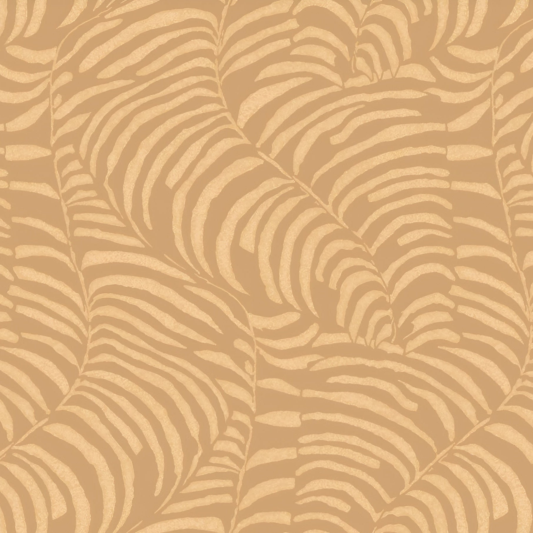 Non-woven wallpaper with a plant motif NOBILE - NUDE/DORÉ beige with gold