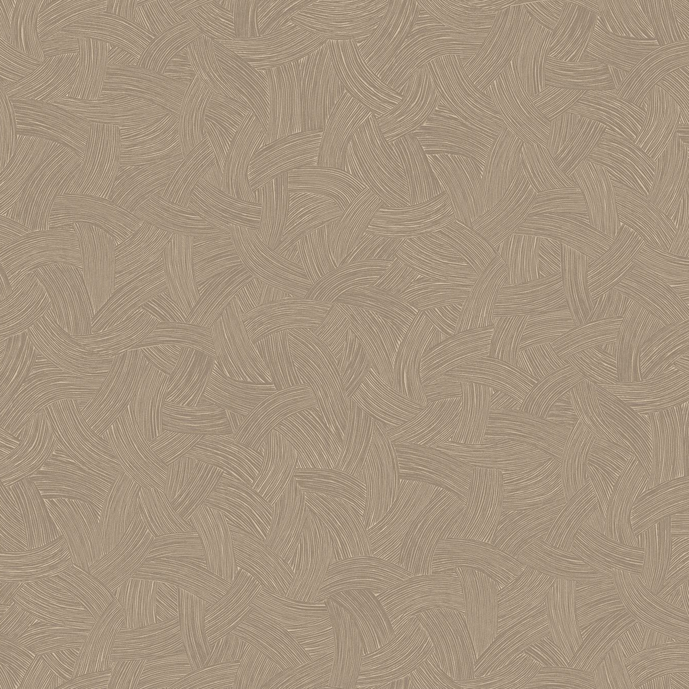 Metallic wallpaper BERENICE - TAUPE/DORÉ beige with gold