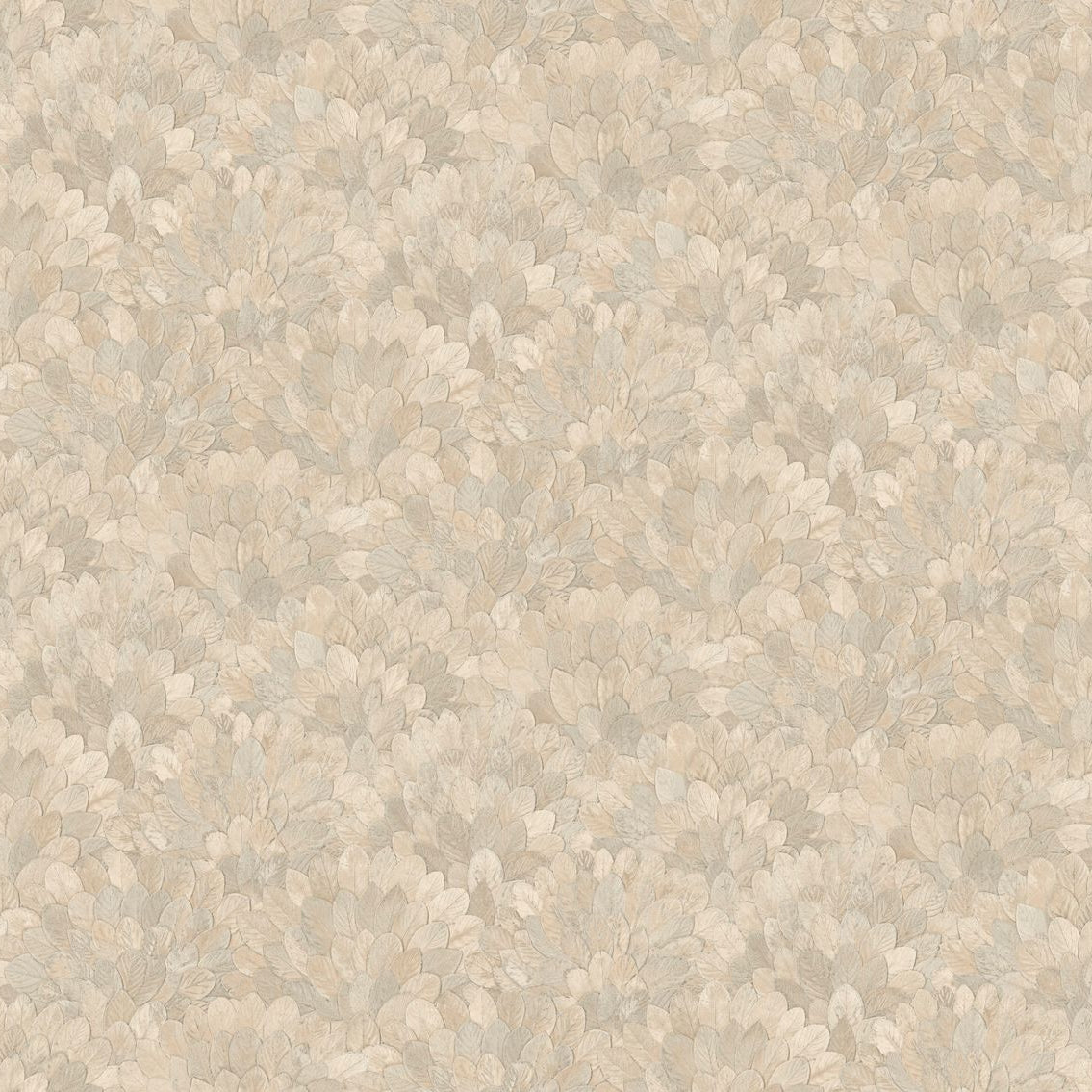 Strukturierte Vinyltapete mit Pflanzenmotiv FEIJOA - GRÈGE grau-beige