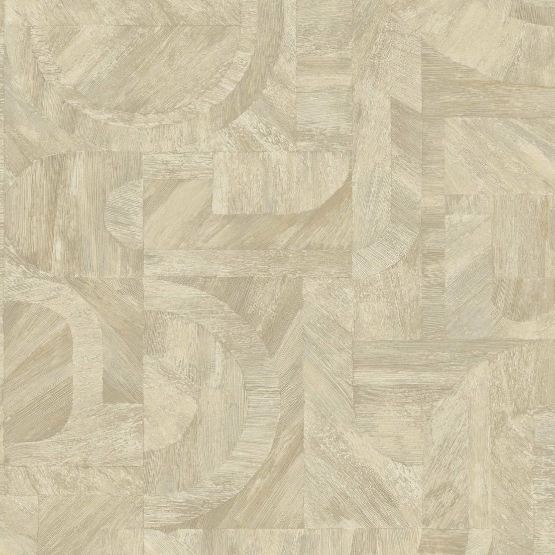 Wallpaper with a pattern inspired by the intarsia technique INTARSIA - SABLE sand