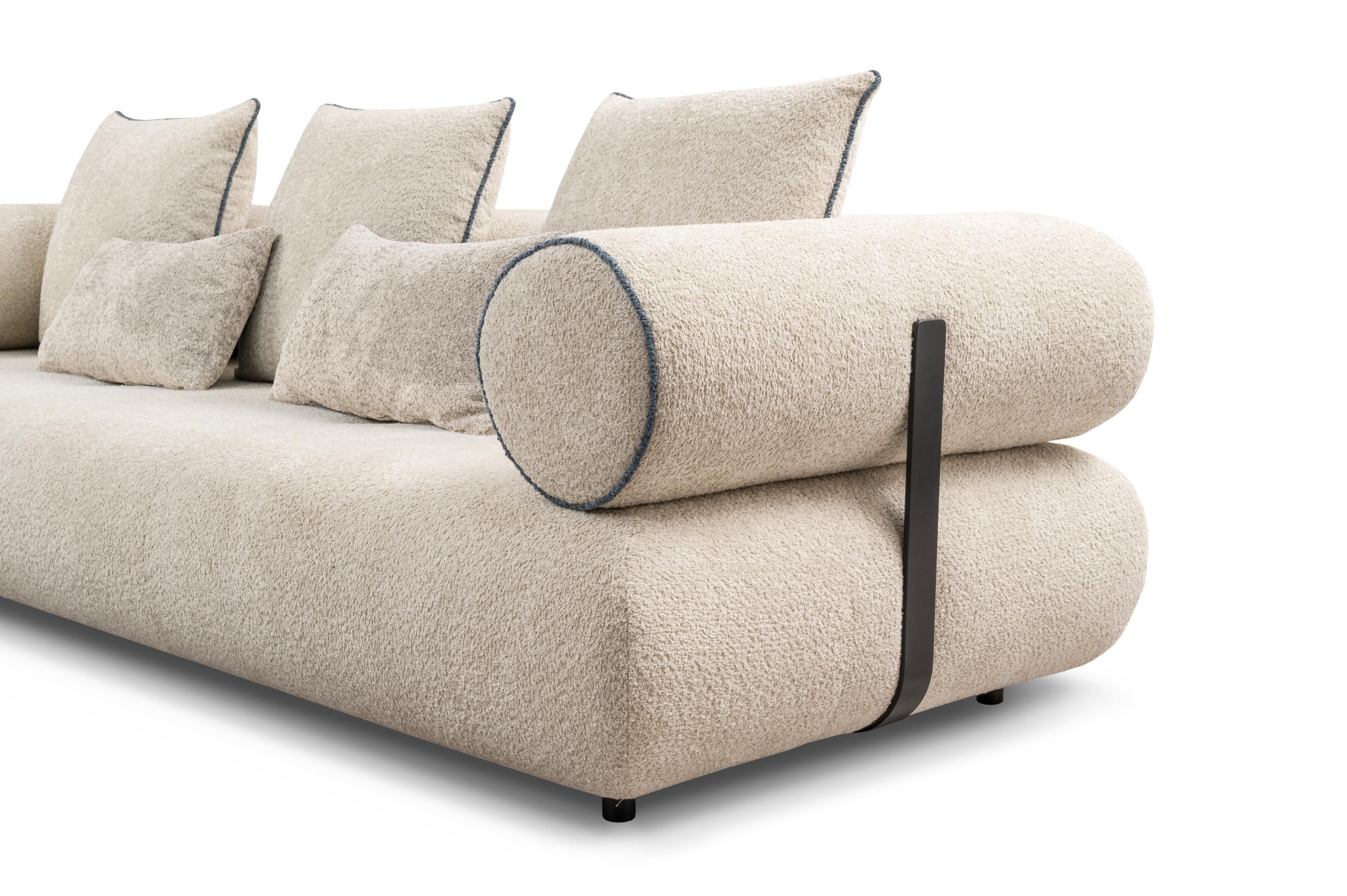 Left-facing corner sofa CASABLANCA customizable