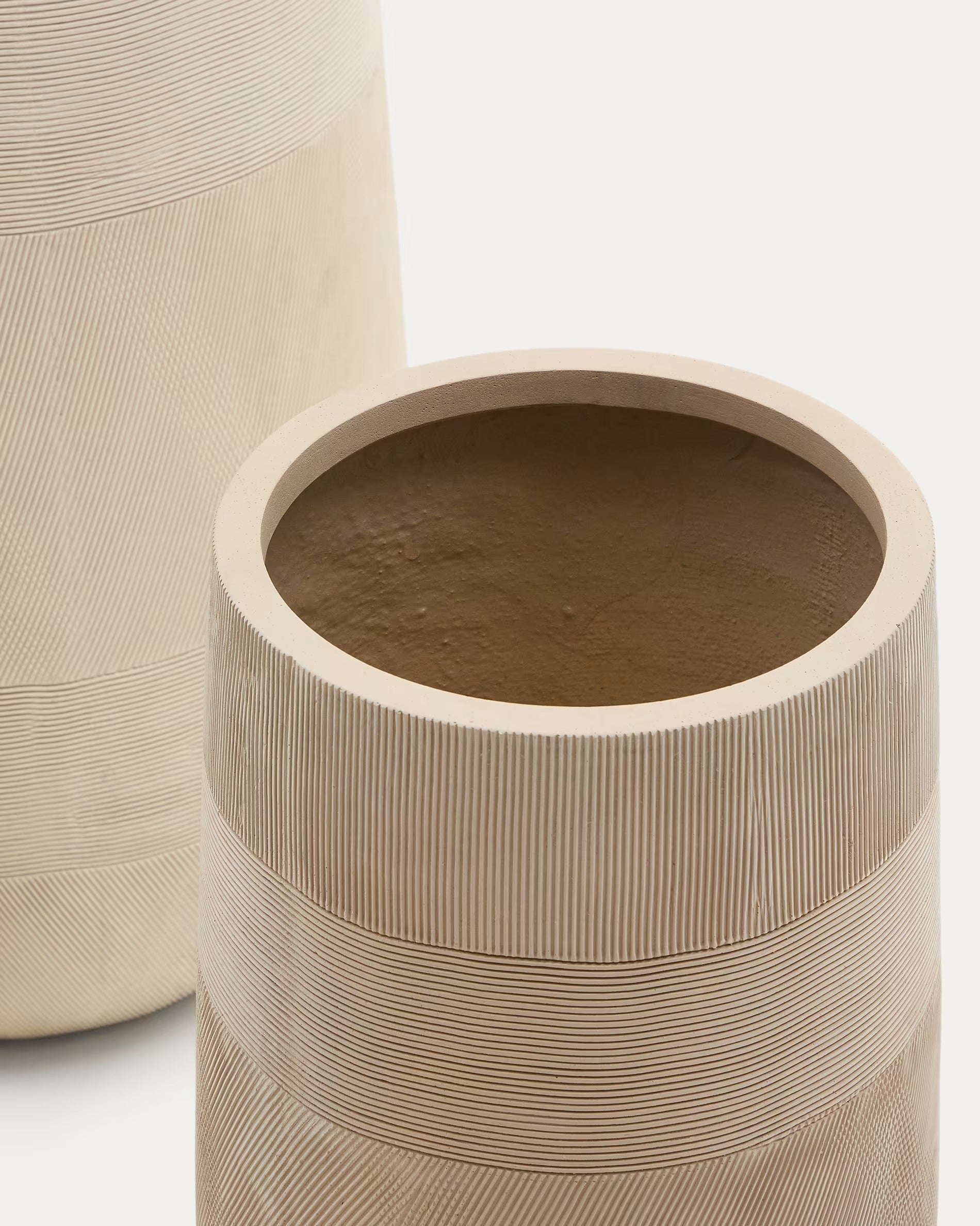 Set of pots tival beige polycement