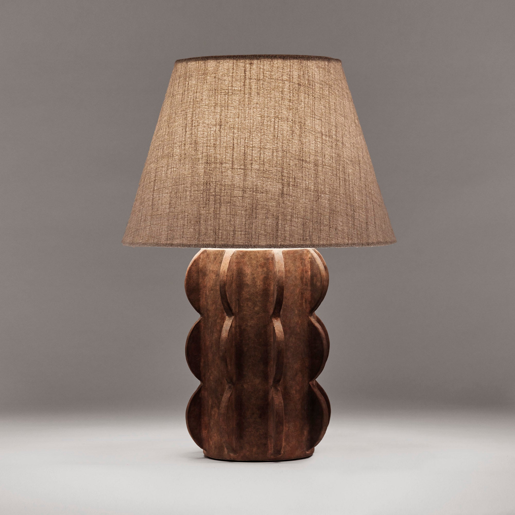 Lampa stołowa ACISSIMO brązowa ceramika