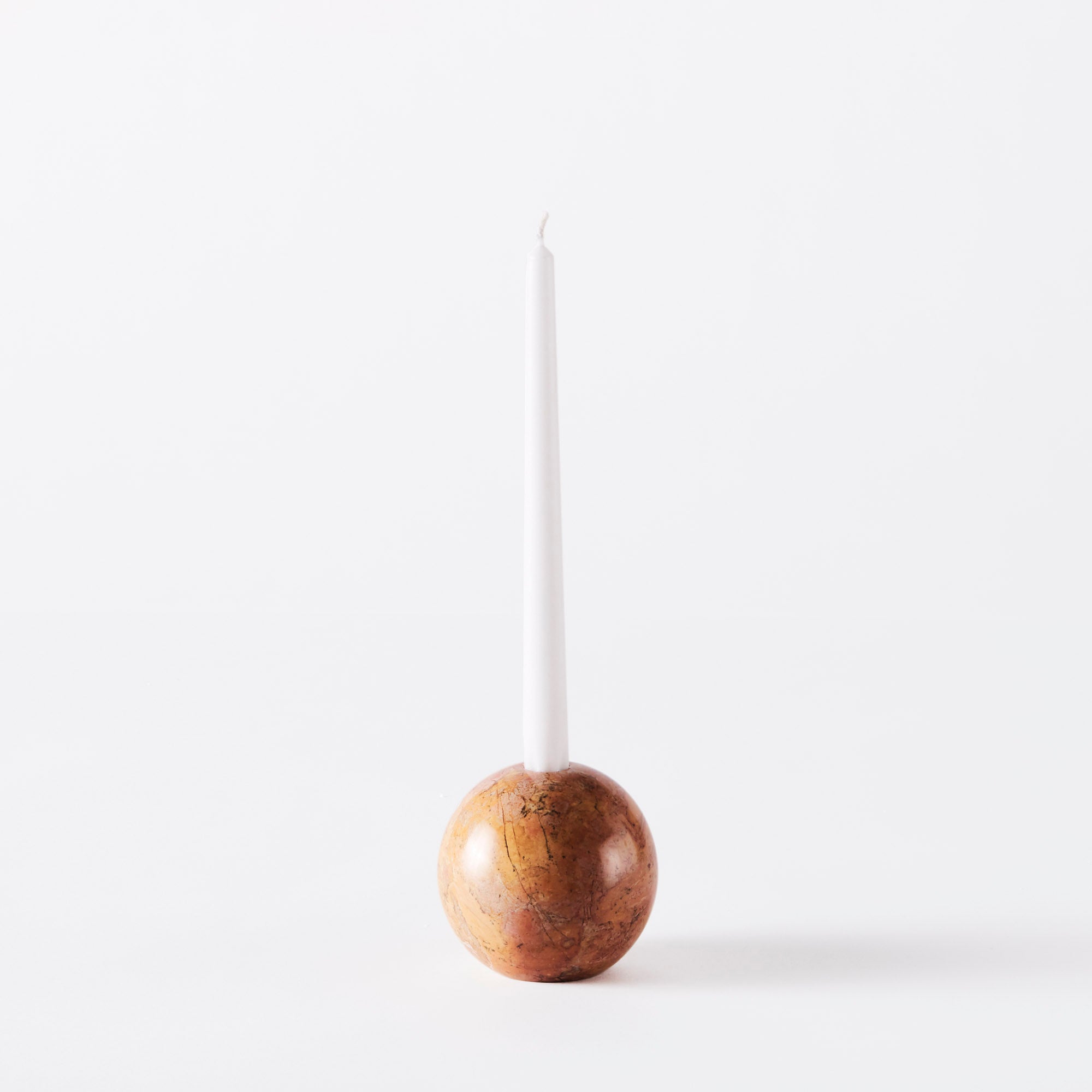 SPHERE Candle Holder Orange Marble