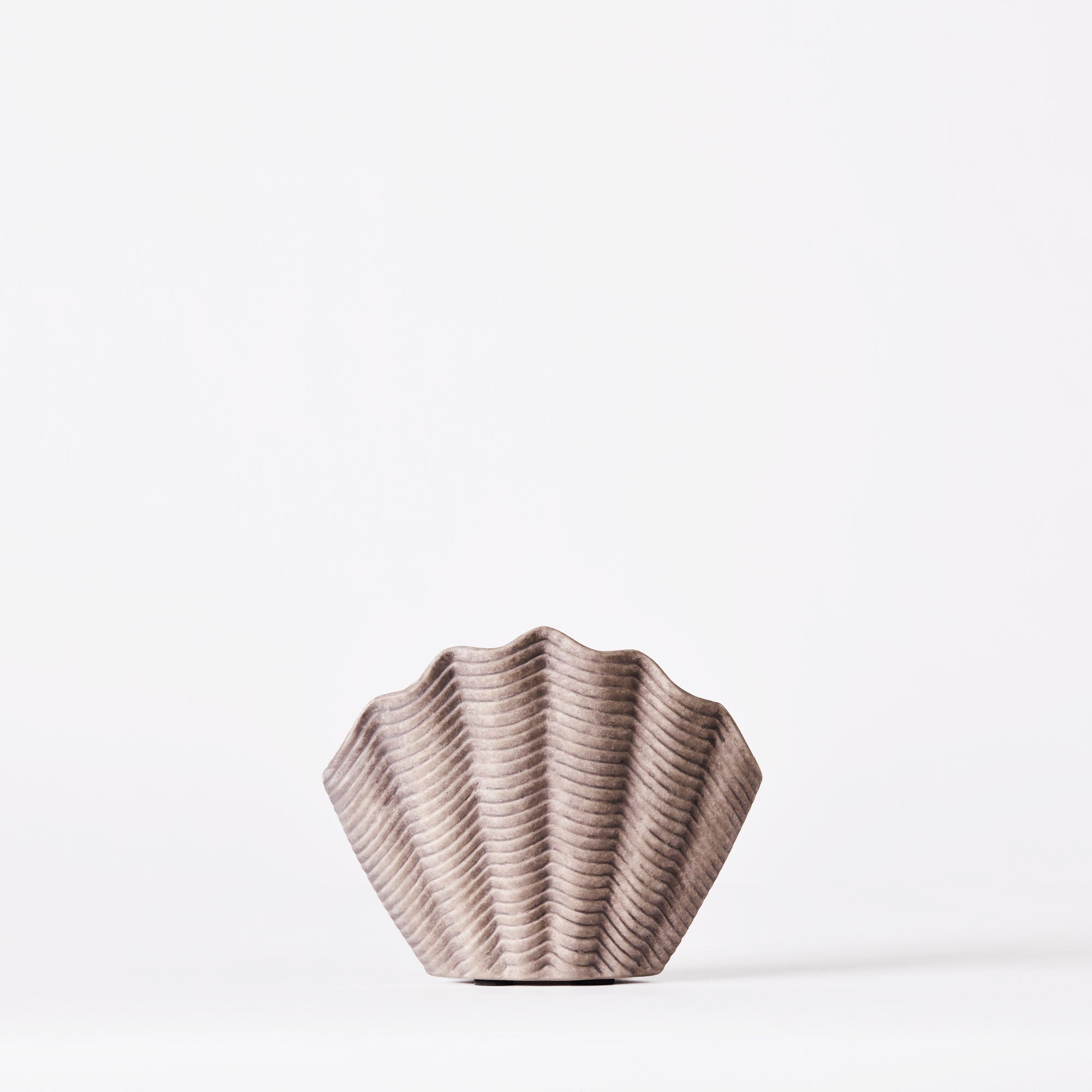 Vase CONCHA graue Keramik