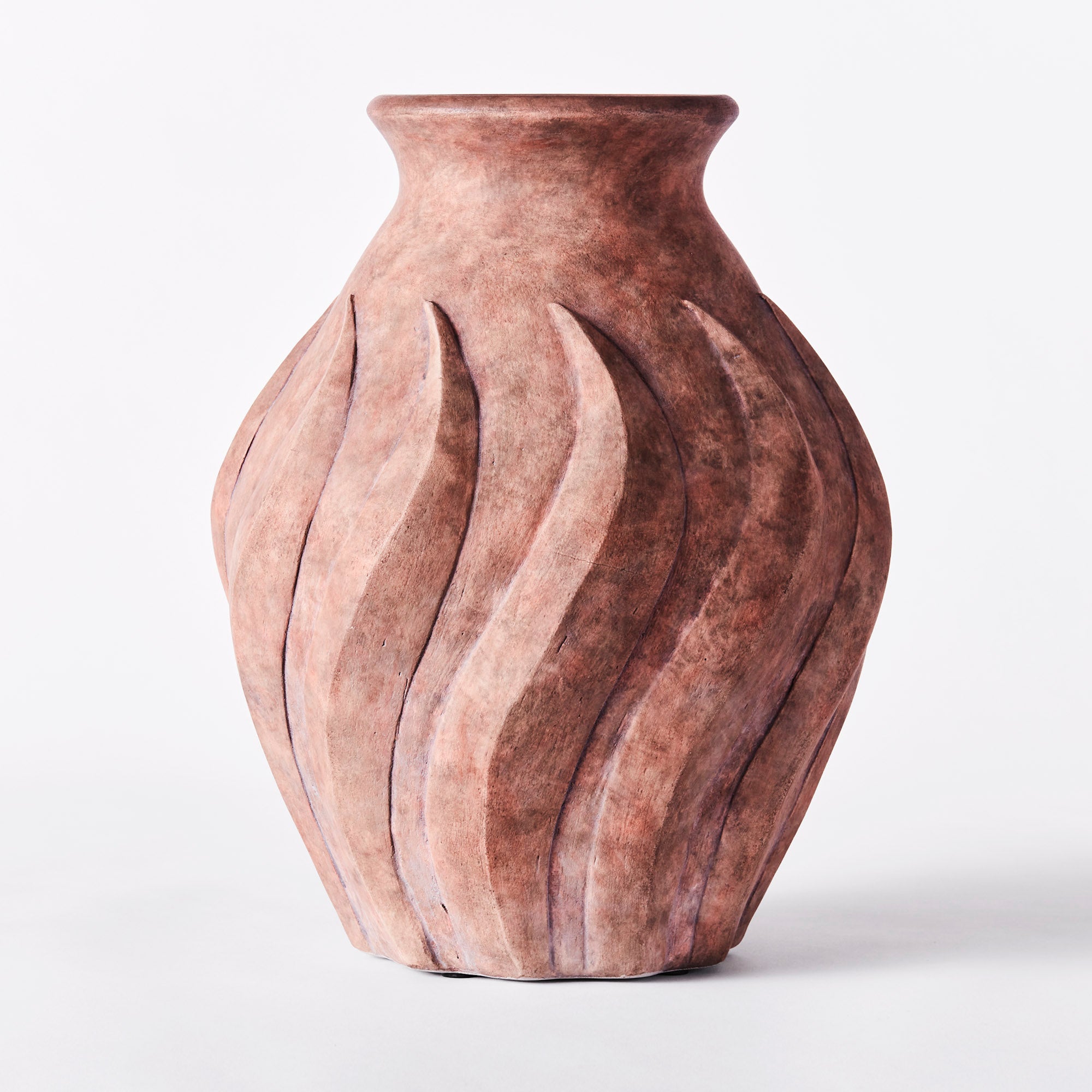 Vase SWIRL braune Keramik