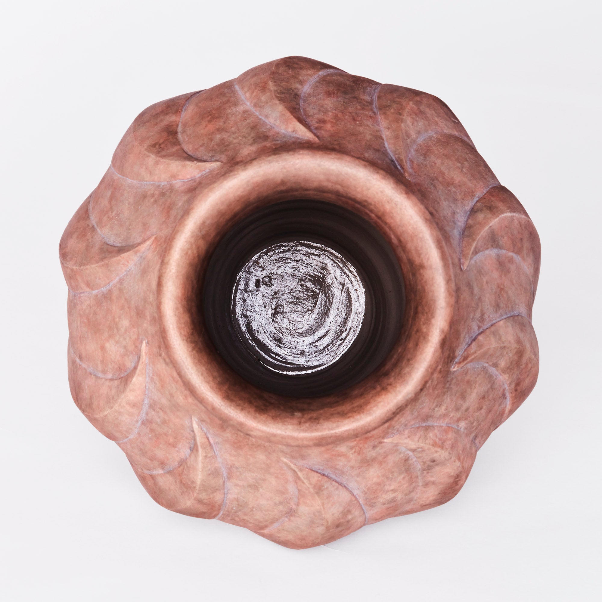 Vase SWIRL braune Keramik