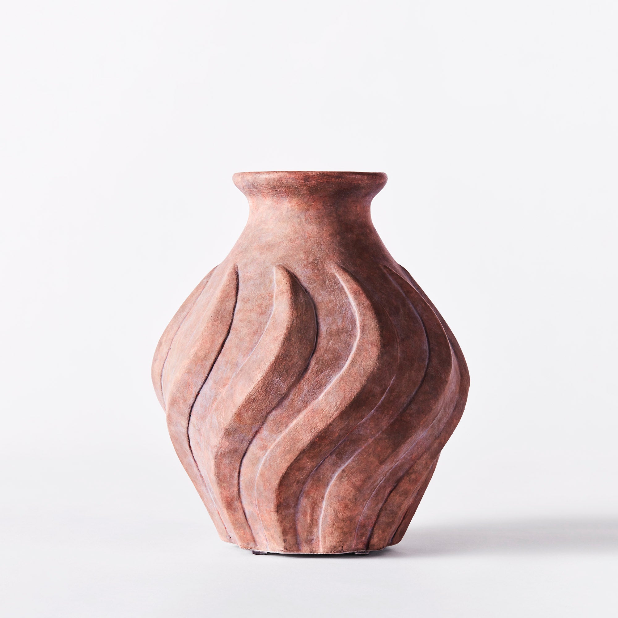 Vase SWIRL braune Keramik