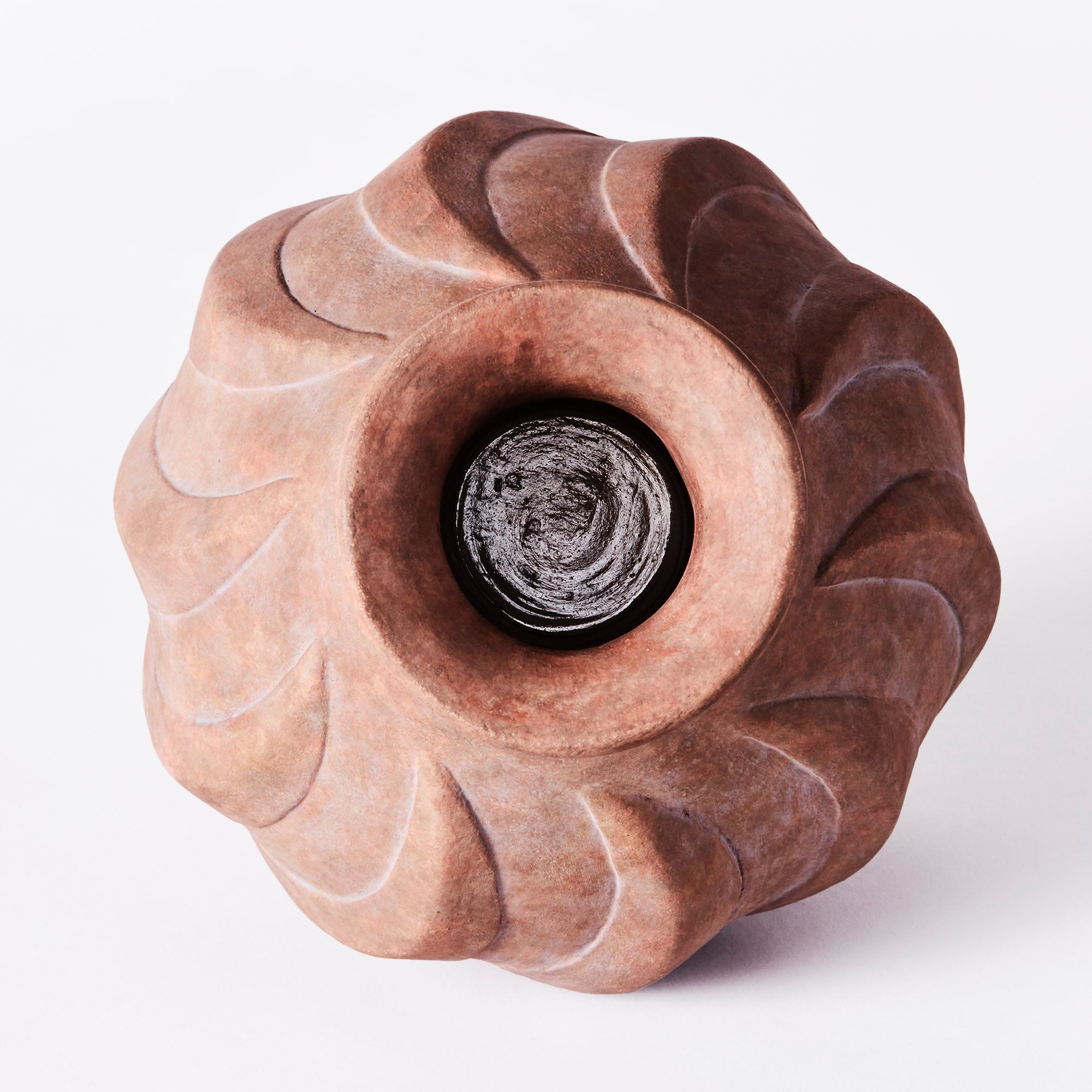 Vase SWIRL braune Keramik