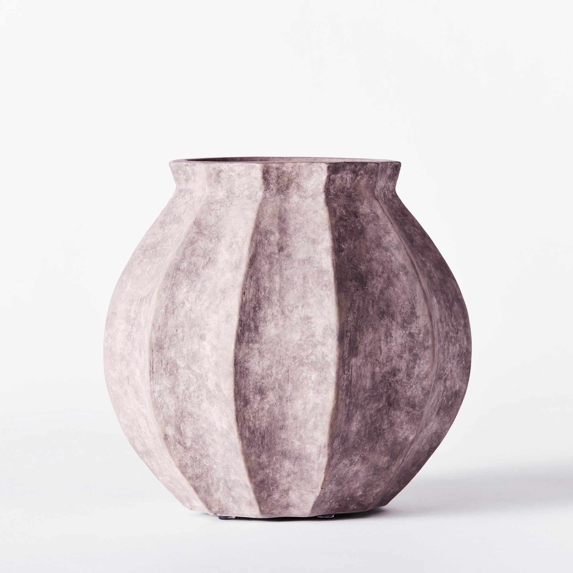 WEDGES vase gray ceramic