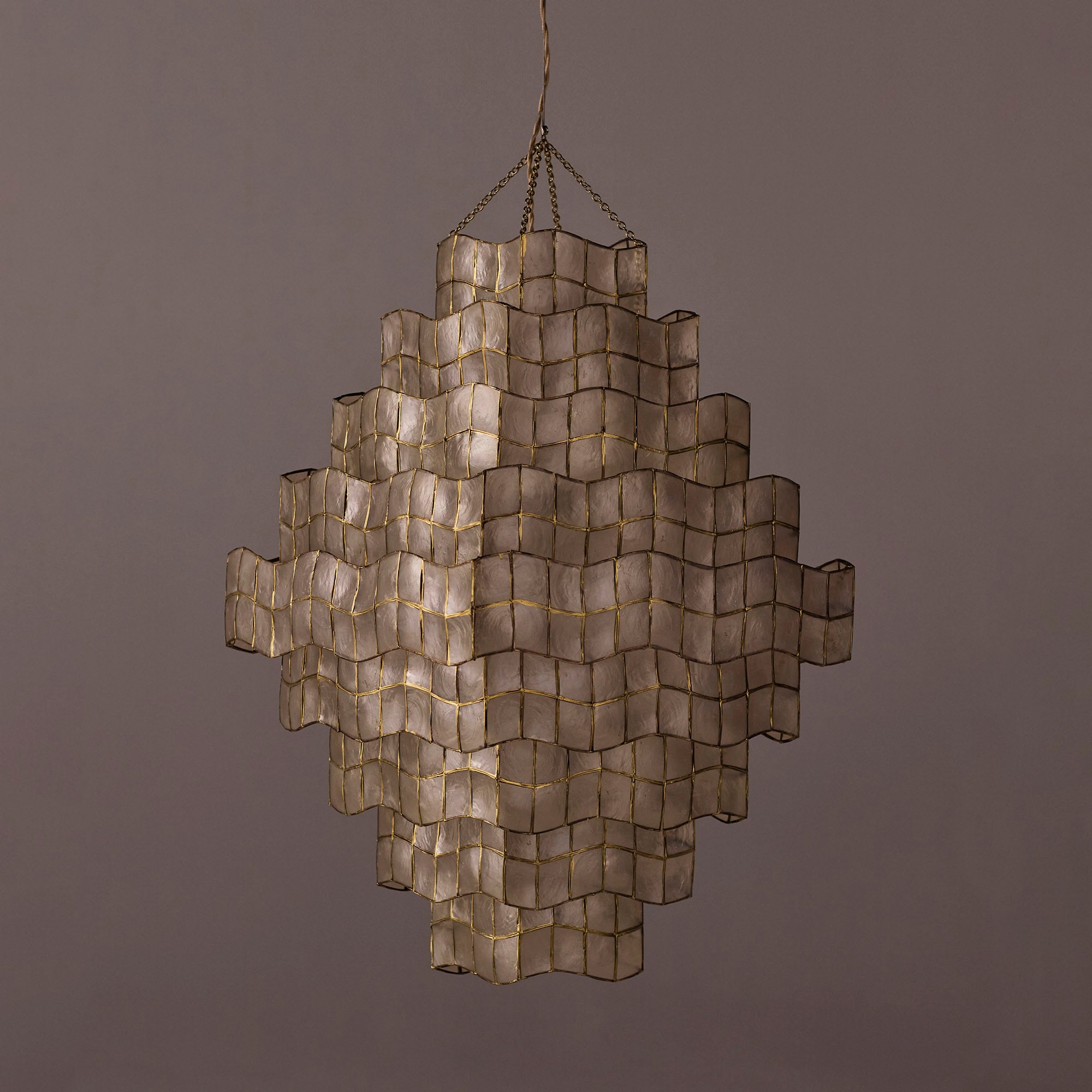 Lampa wisząca CORNELIA muszle Capiz