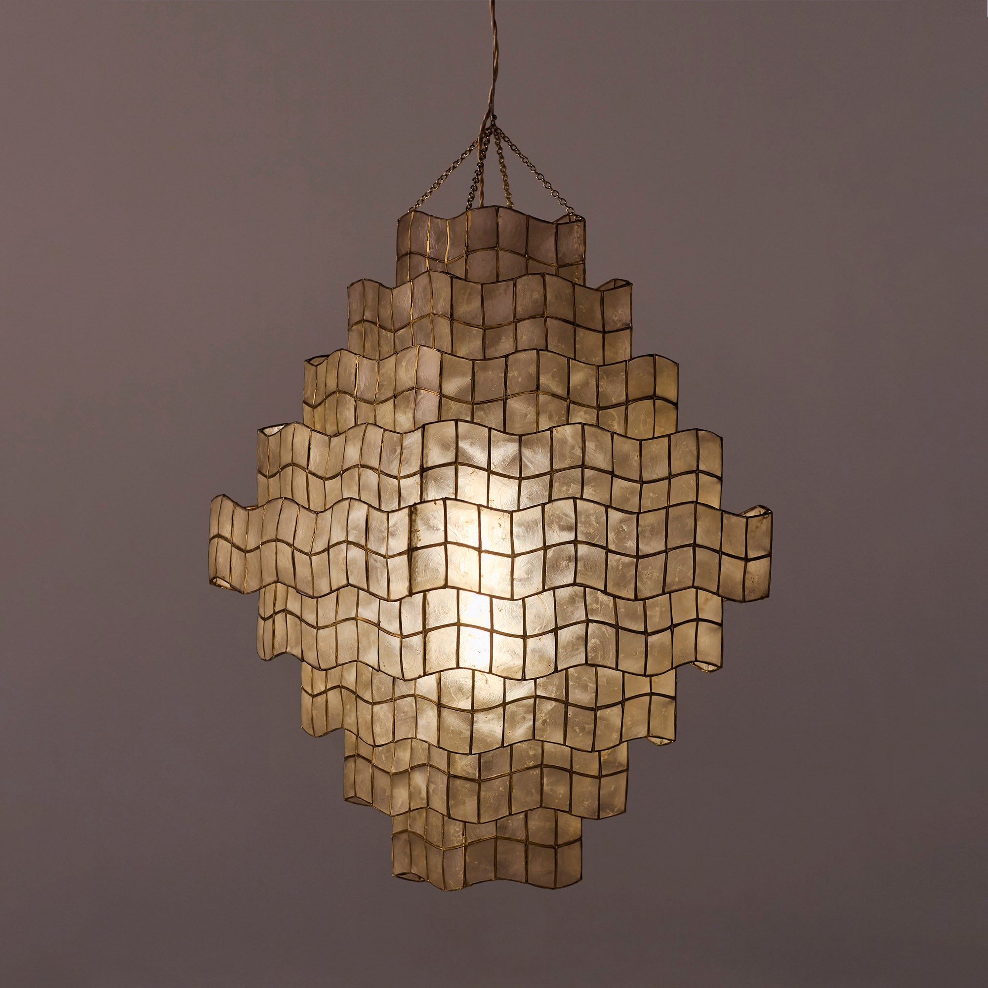 Lampa wisząca CORNELIA muszle Capiz