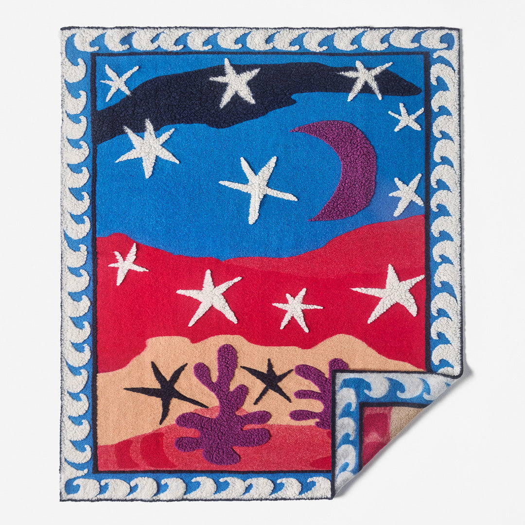 Koc STARGAZER THROW blue with red