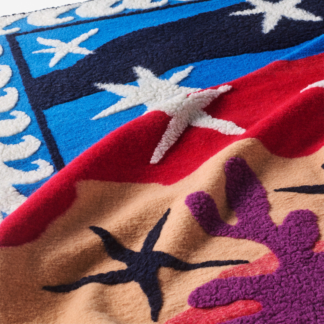 Koc STARGAZER THROW blue with red