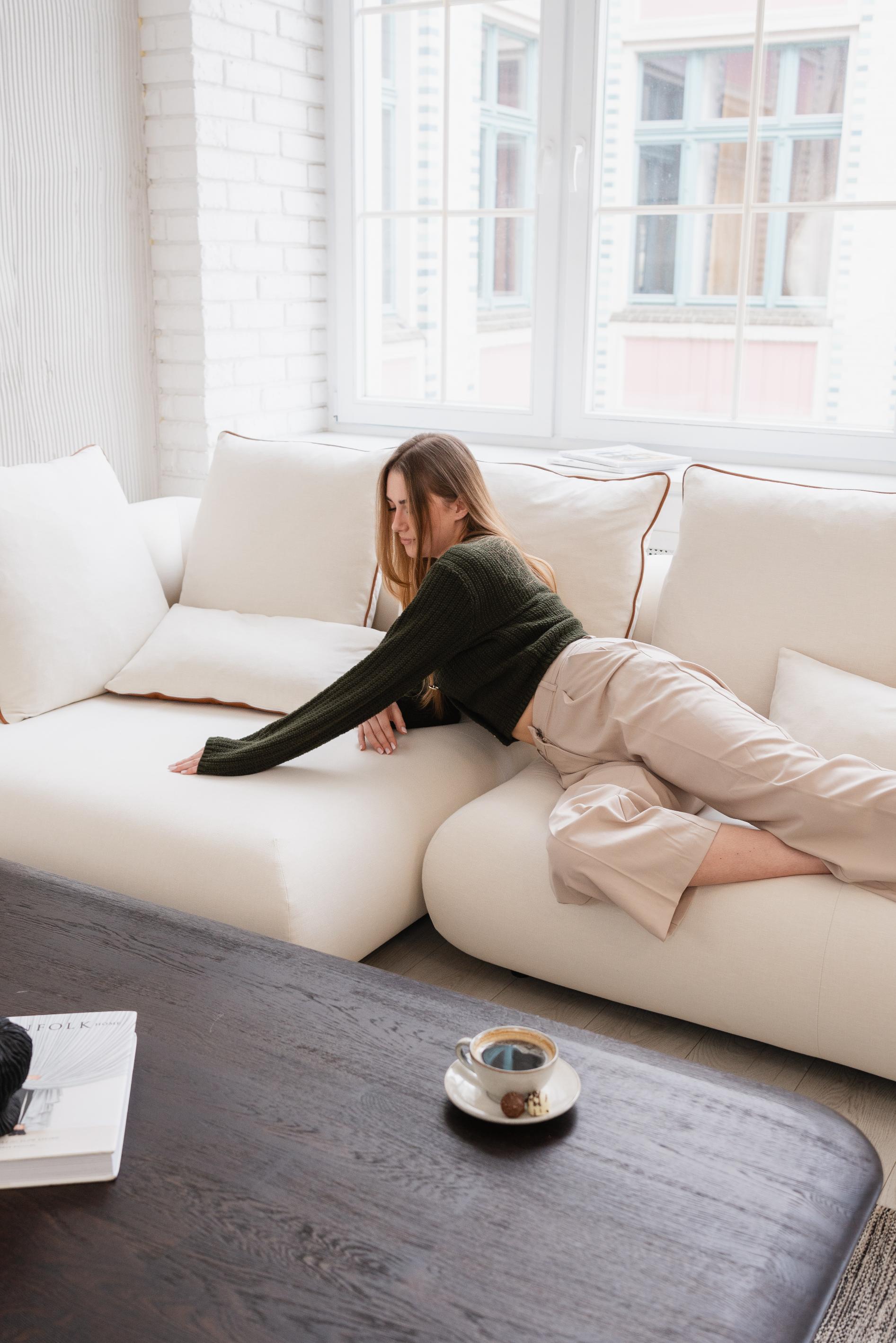 Left-facing corner sofa CASABLANCA customizable