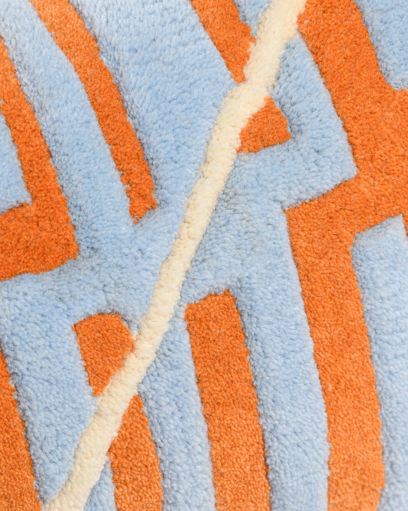 MAYA decorative pillow orange with blue