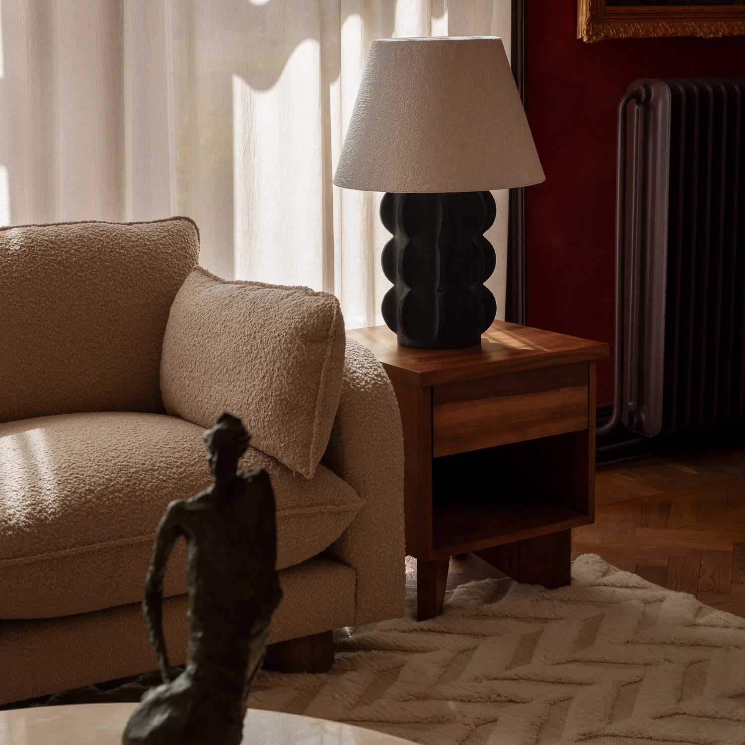 Lampa stołowa ACISSIMO czarna ceramika