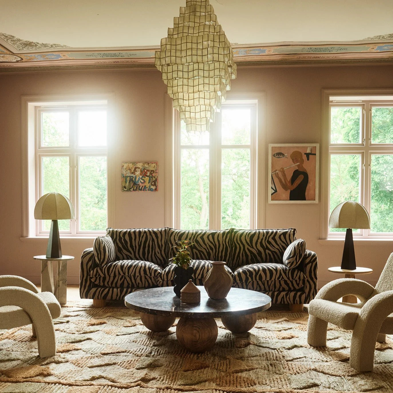 Vase SWIRL braune Keramik