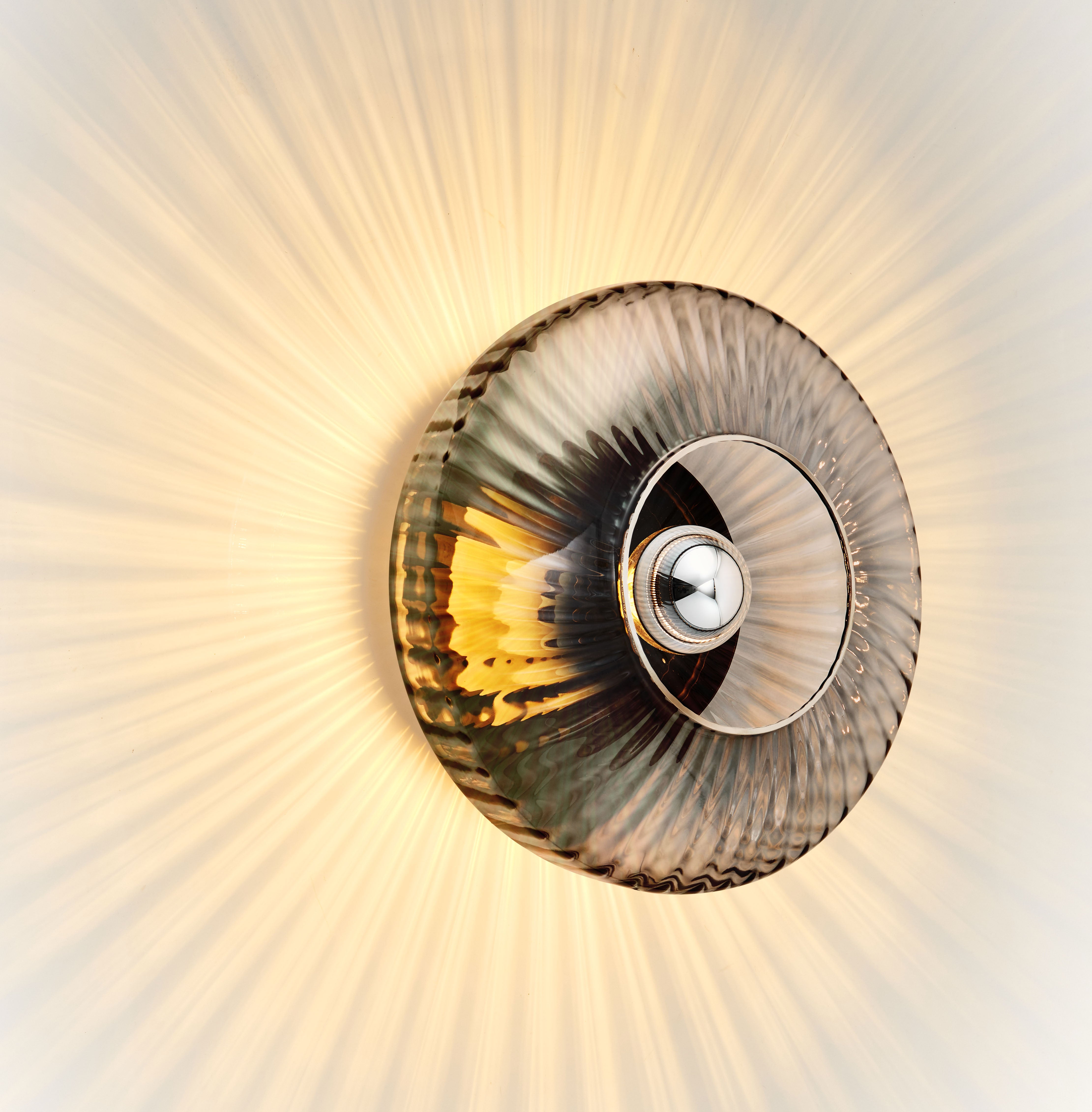 NEW WAVE OPTIC wall lamp smoky glass