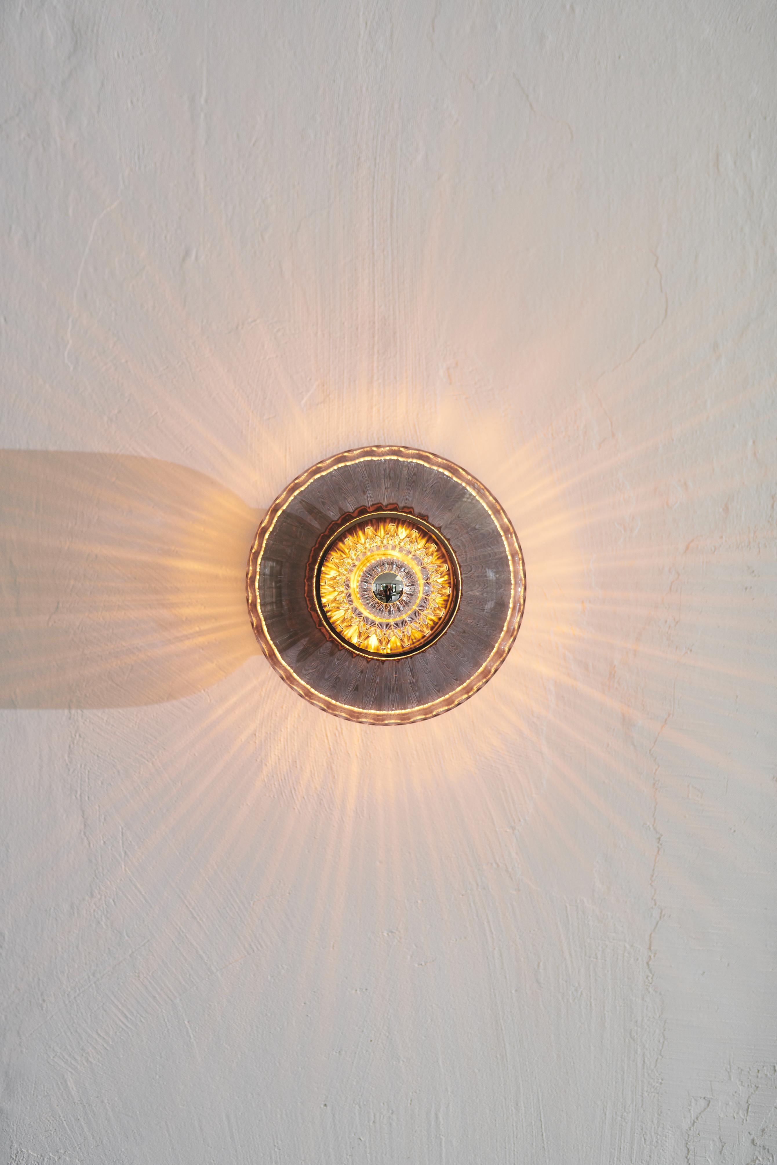 NEW WAVE OPTIC wall lamp smoky glass