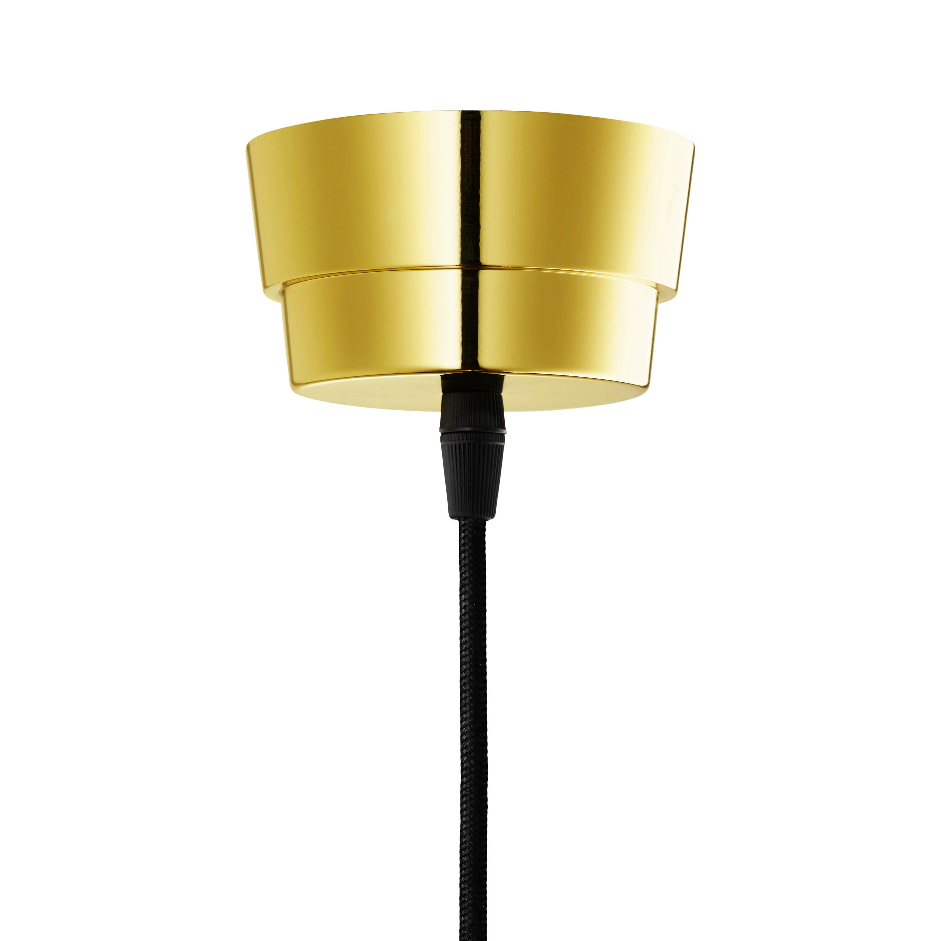 NEW WAVE OPTIC pendant lamp pink glass with gold finish