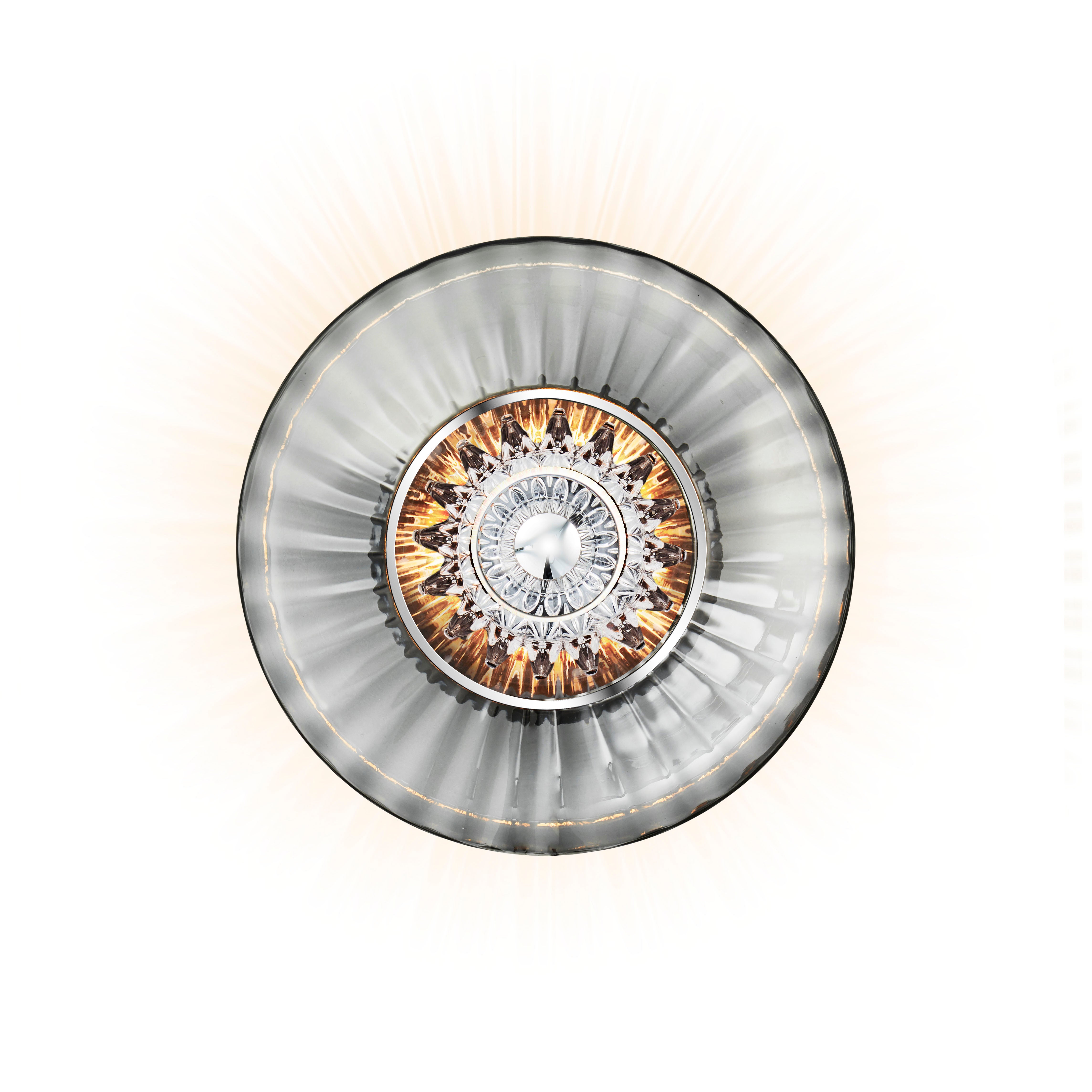 NEW WAVE OPTIC wall lamp smoky glass