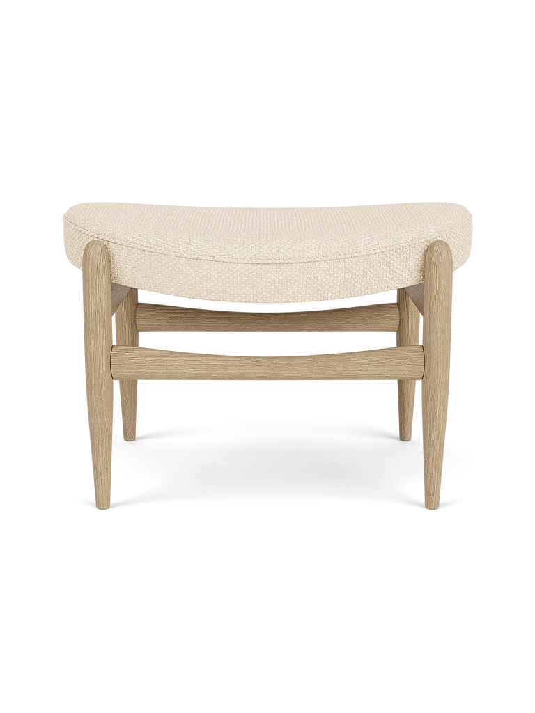 ELIZABETH cream footrest with oak base