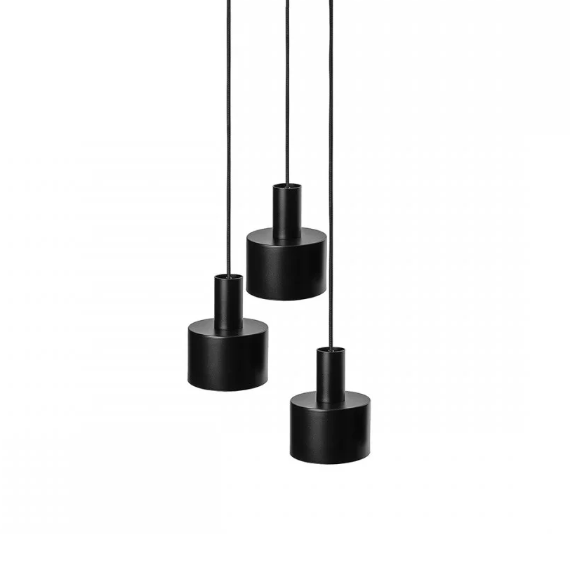 ENKEL 3P black pendant lamp