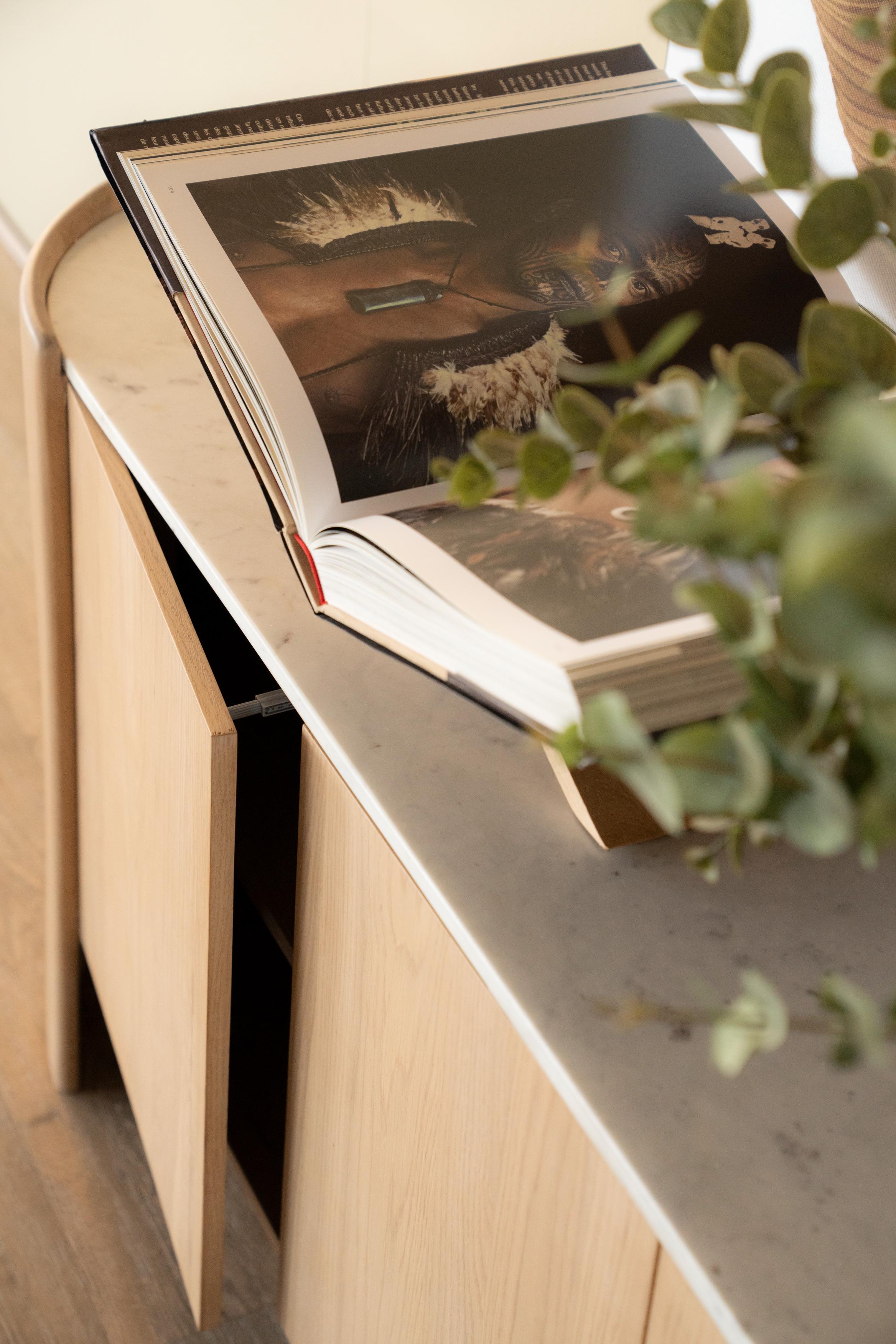 DON chest of drawers oak wood with marble top
