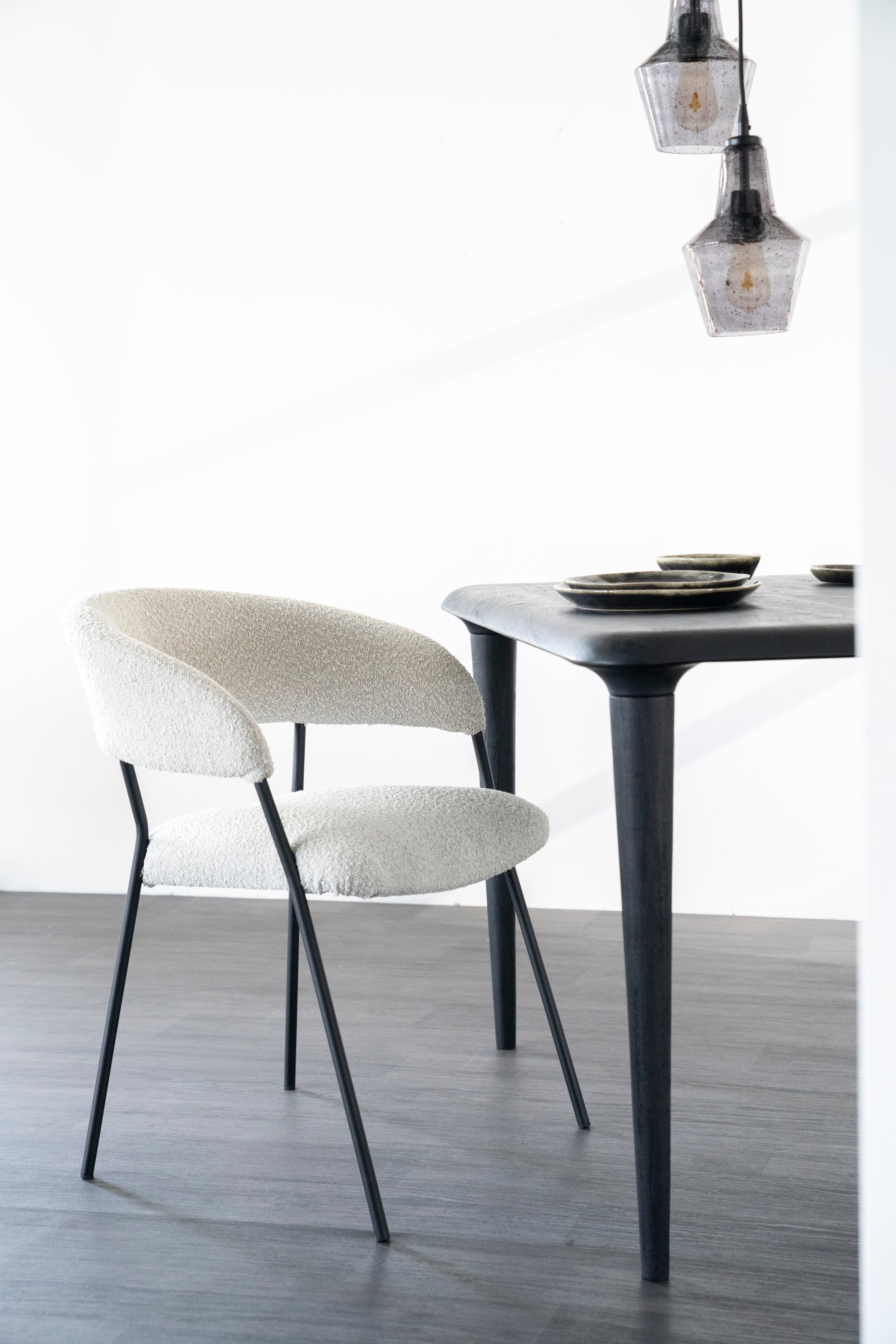 LUKA Chair Cream with Black Base