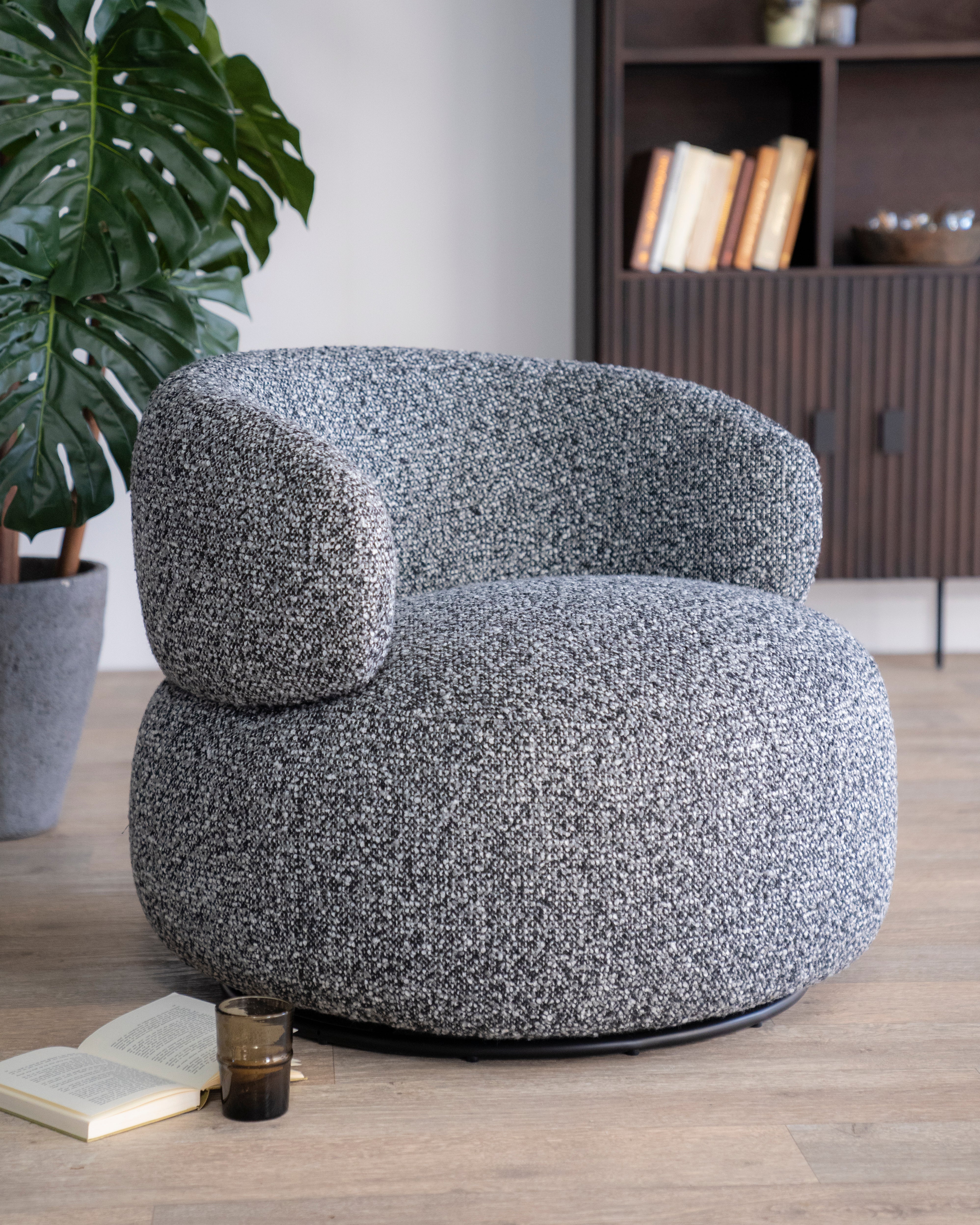 MAEVE Armchair Black-White Mélange