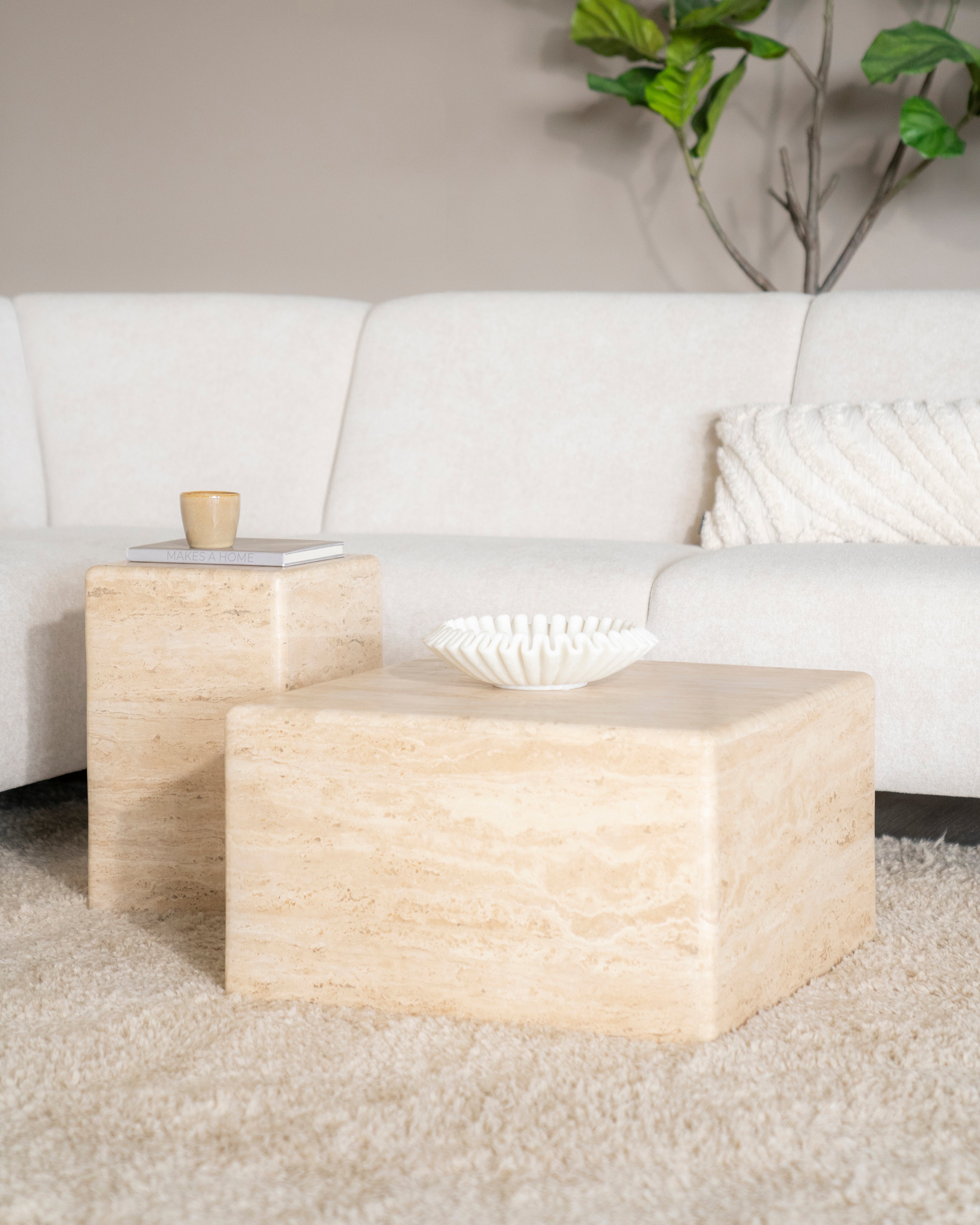 DONTA side table travertine