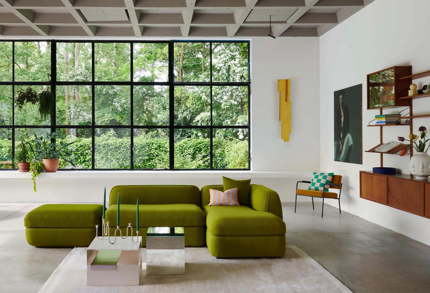 Rectangular Cushion STRIPES AND CHECKS blue