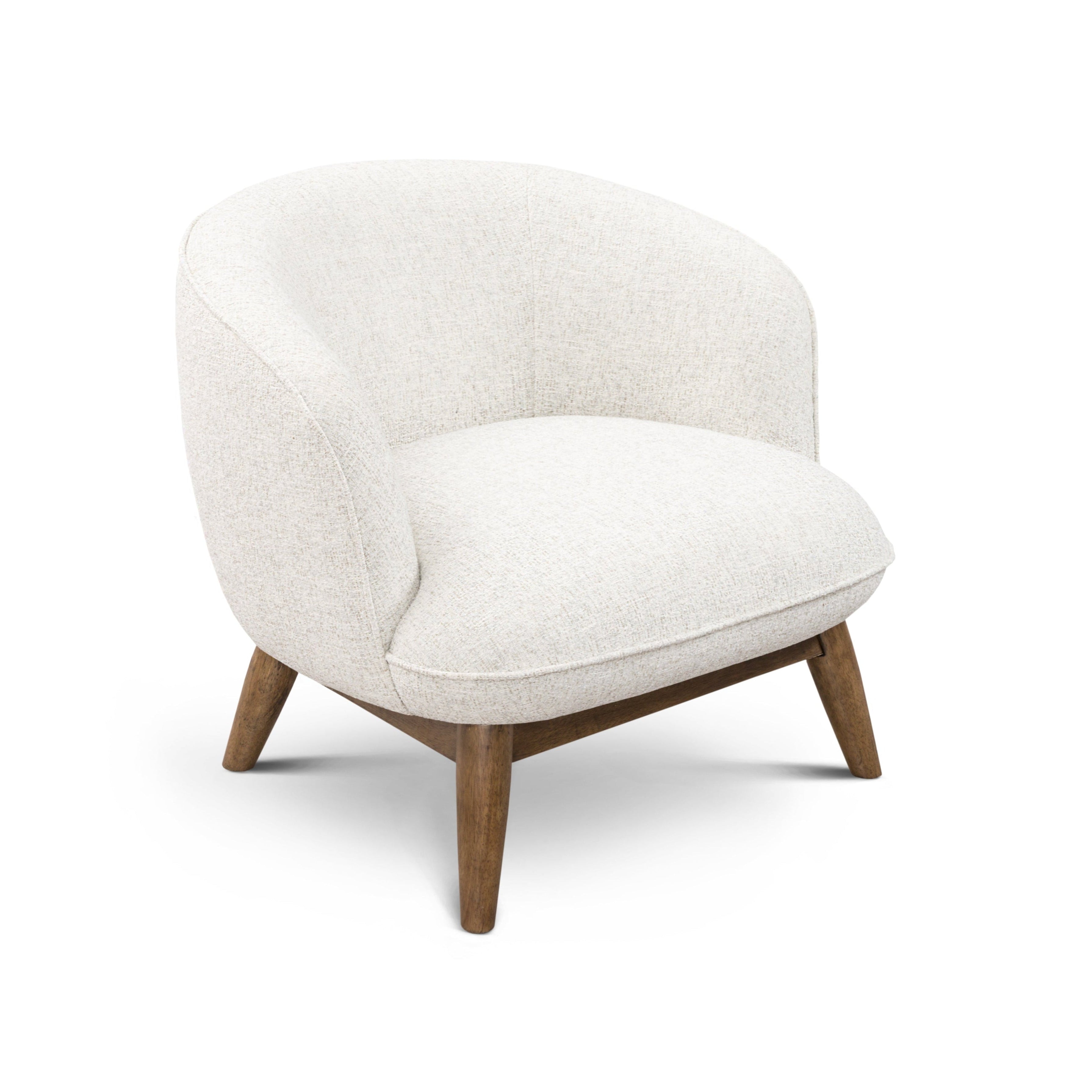 Upholstered armchair Benton wooden base