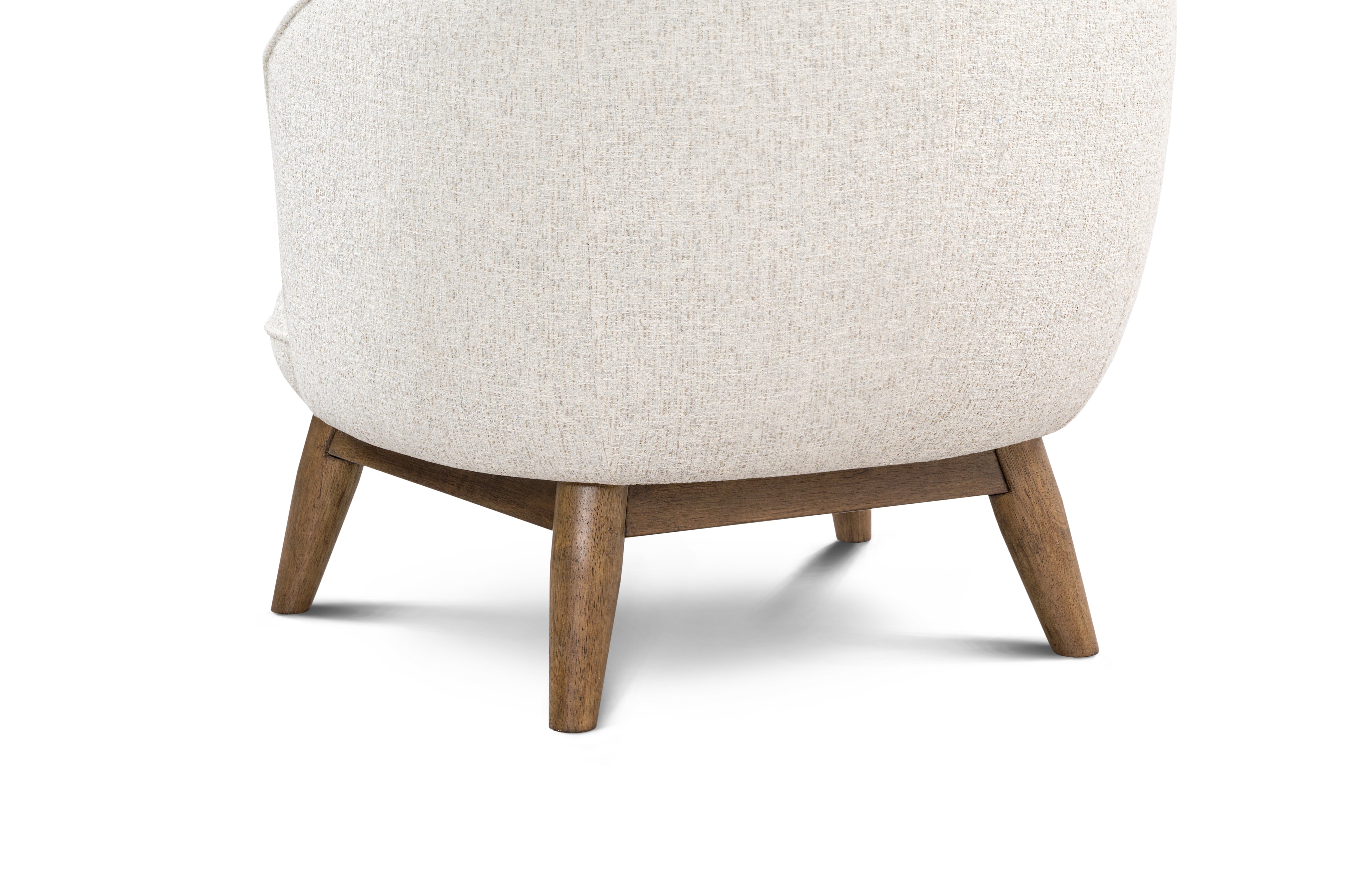 Upholstered armchair Benton wooden base