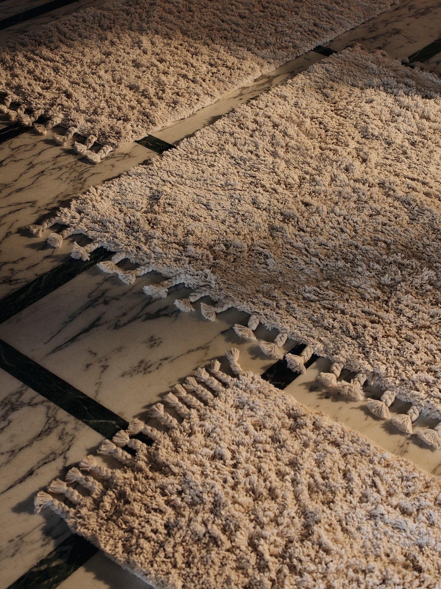 AMASS LONG PILE Beige Rug