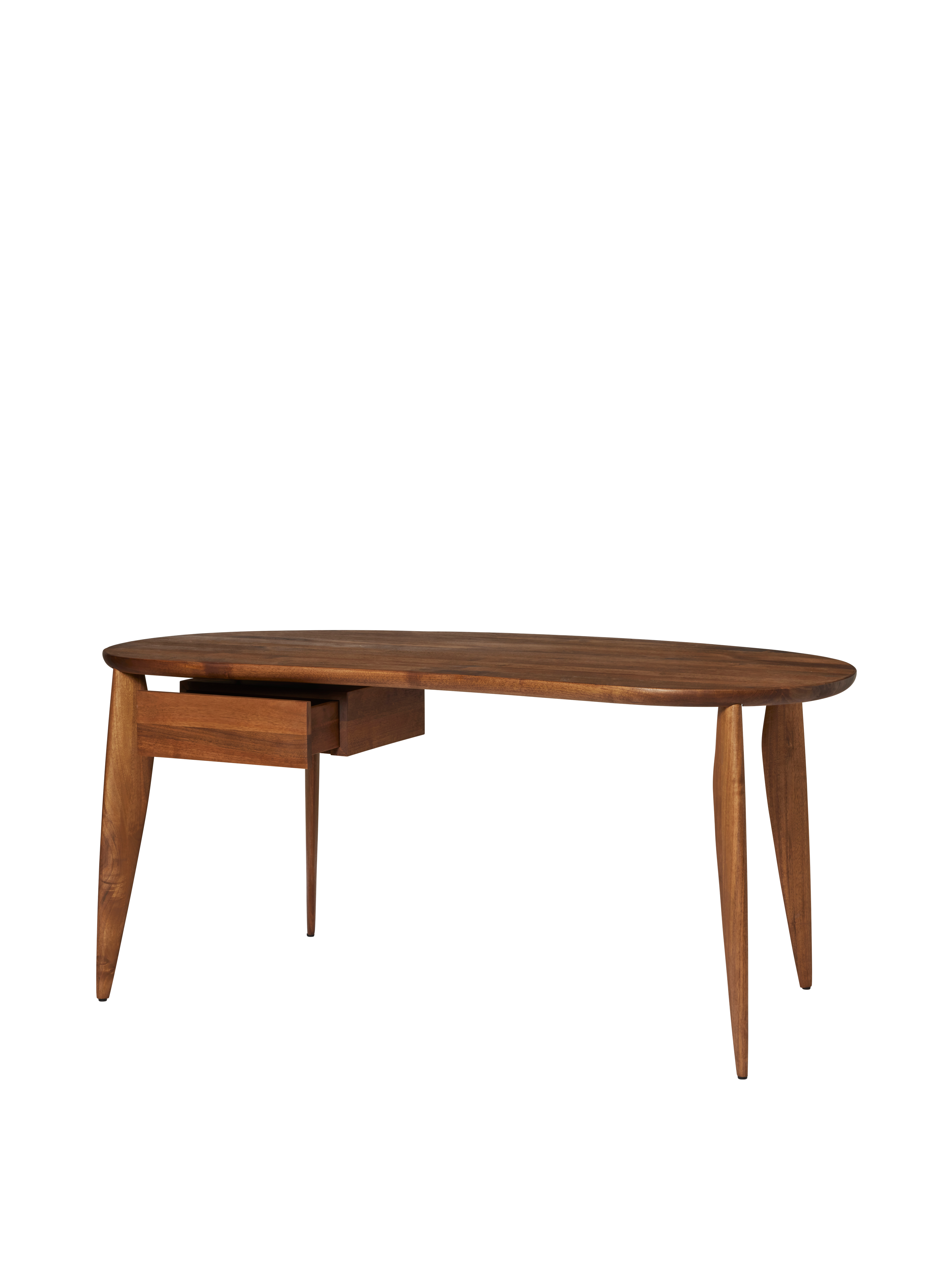 Desk with drawer FEVE walnut wood