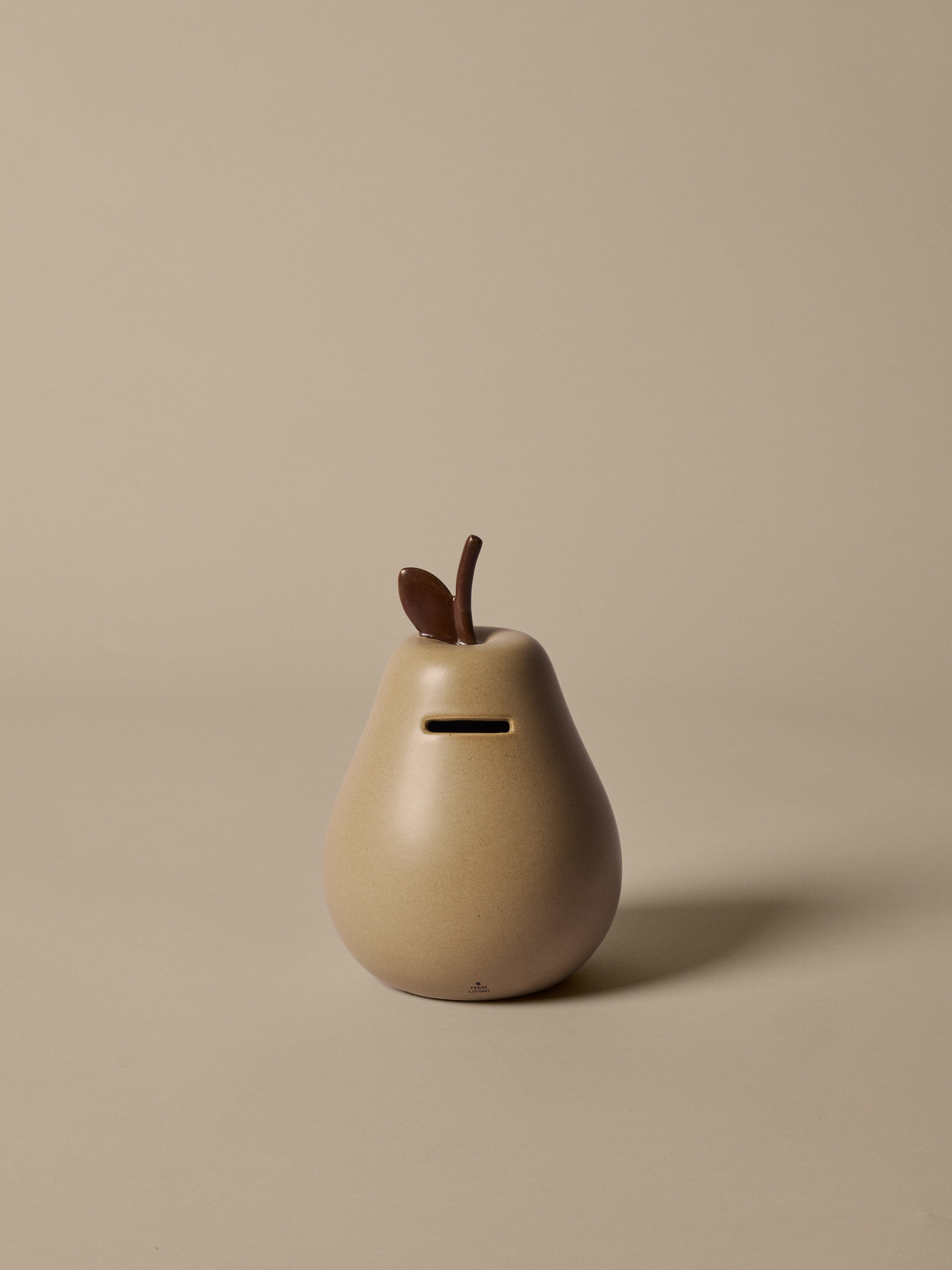 PEAR piggy bank beige