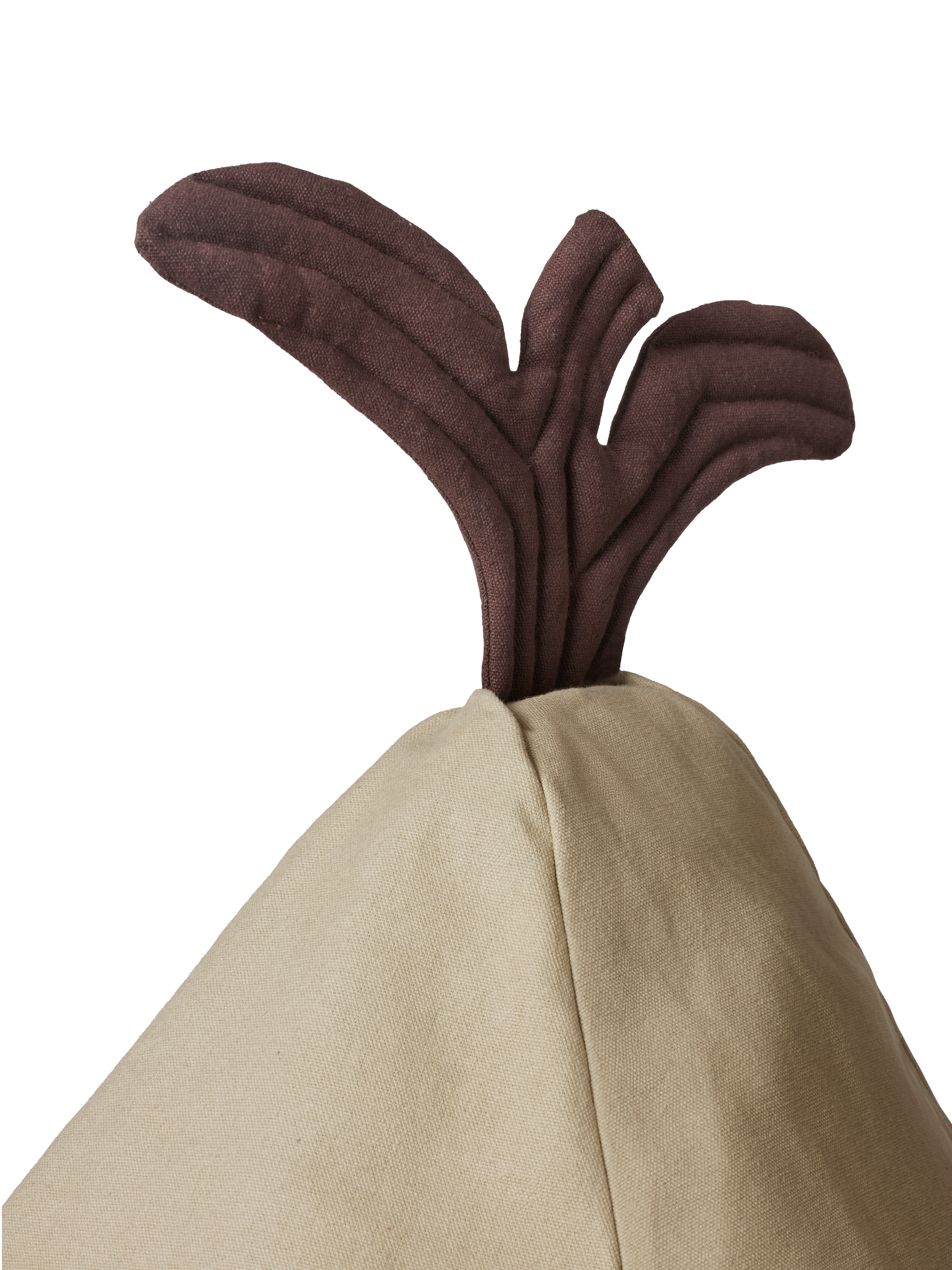 PEAR pouf in bright green with brown