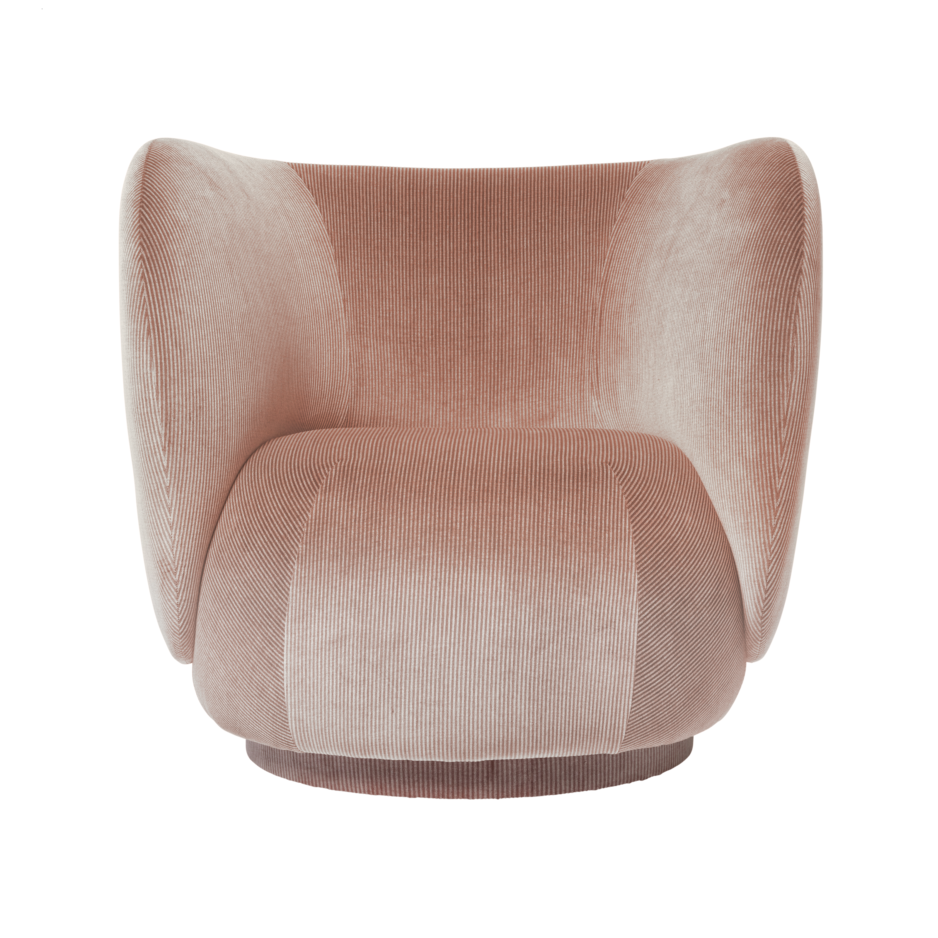 RICO LOUNGE Devoré Velvet Pink Armchair