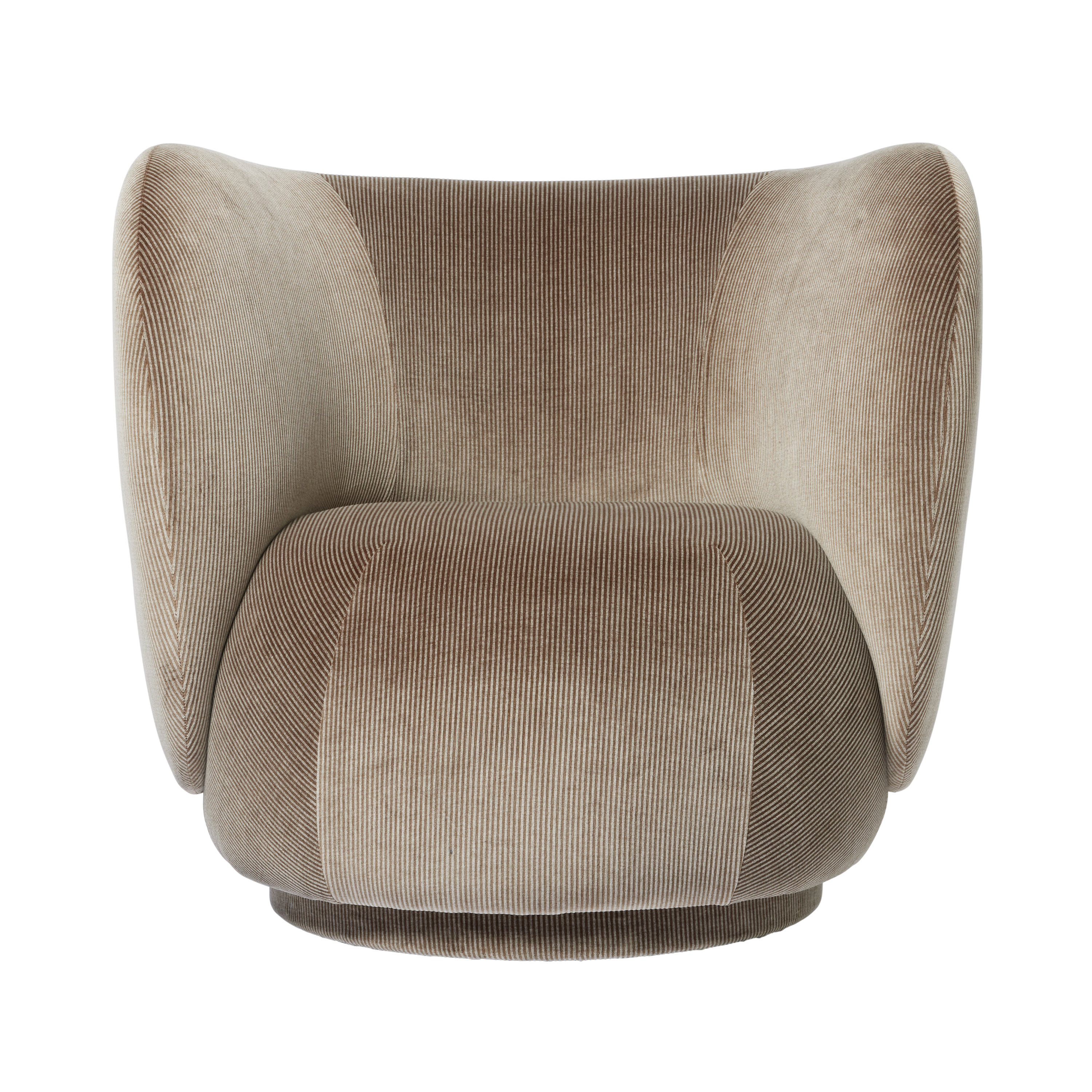 RICO LOUNGE Swivel Armchair Devoré Velvet flint gray