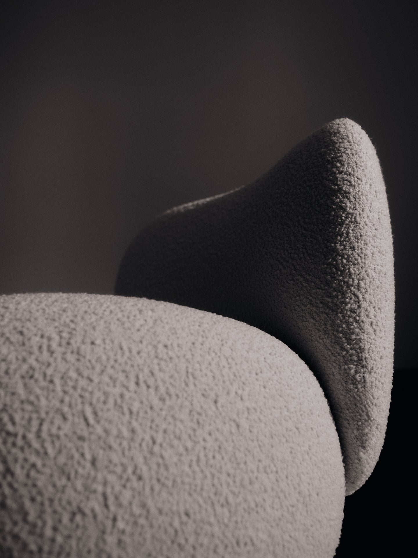 RICO PICCOLO LOUNGE Chair Nordic Bouclé broken white